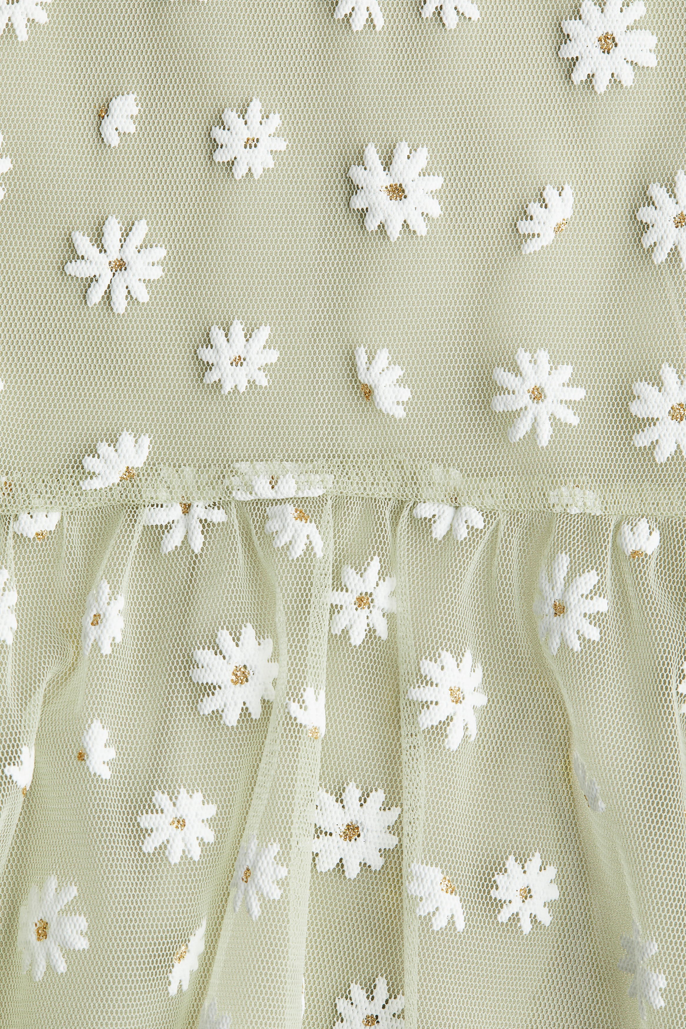 White/floral Embroidered-Detail Dress for kids | H&M US