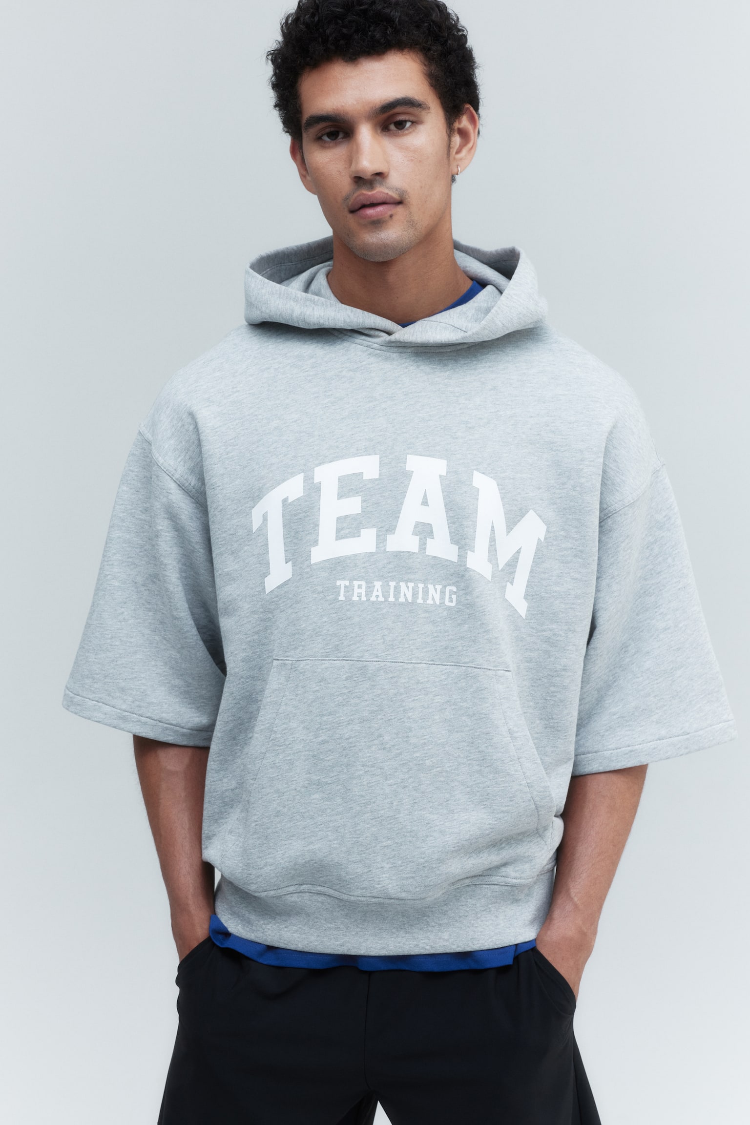 Oversized Fit Sports hoodie - Grey marl/Team Training - 4