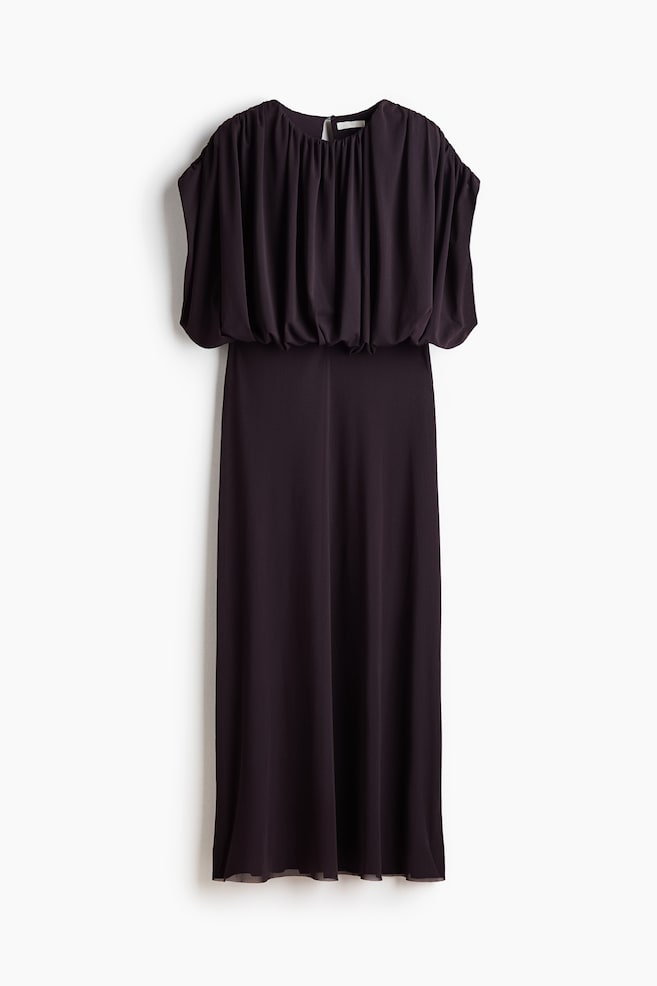Vestido fruncido - Lila ciruela - 1