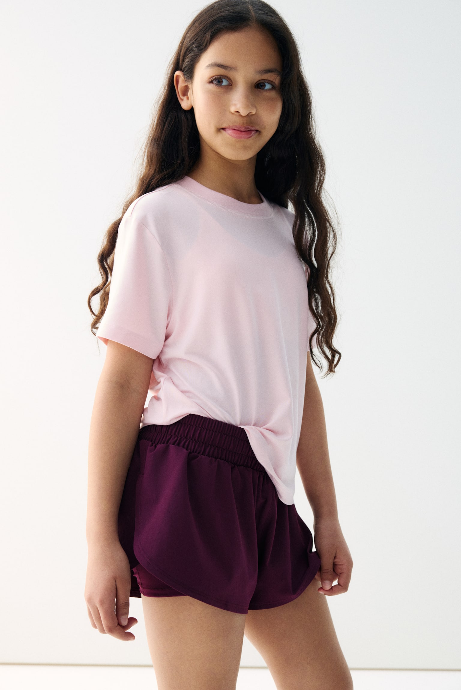 Running Shorts with DryMove™ - Lilac plum/Black - 1