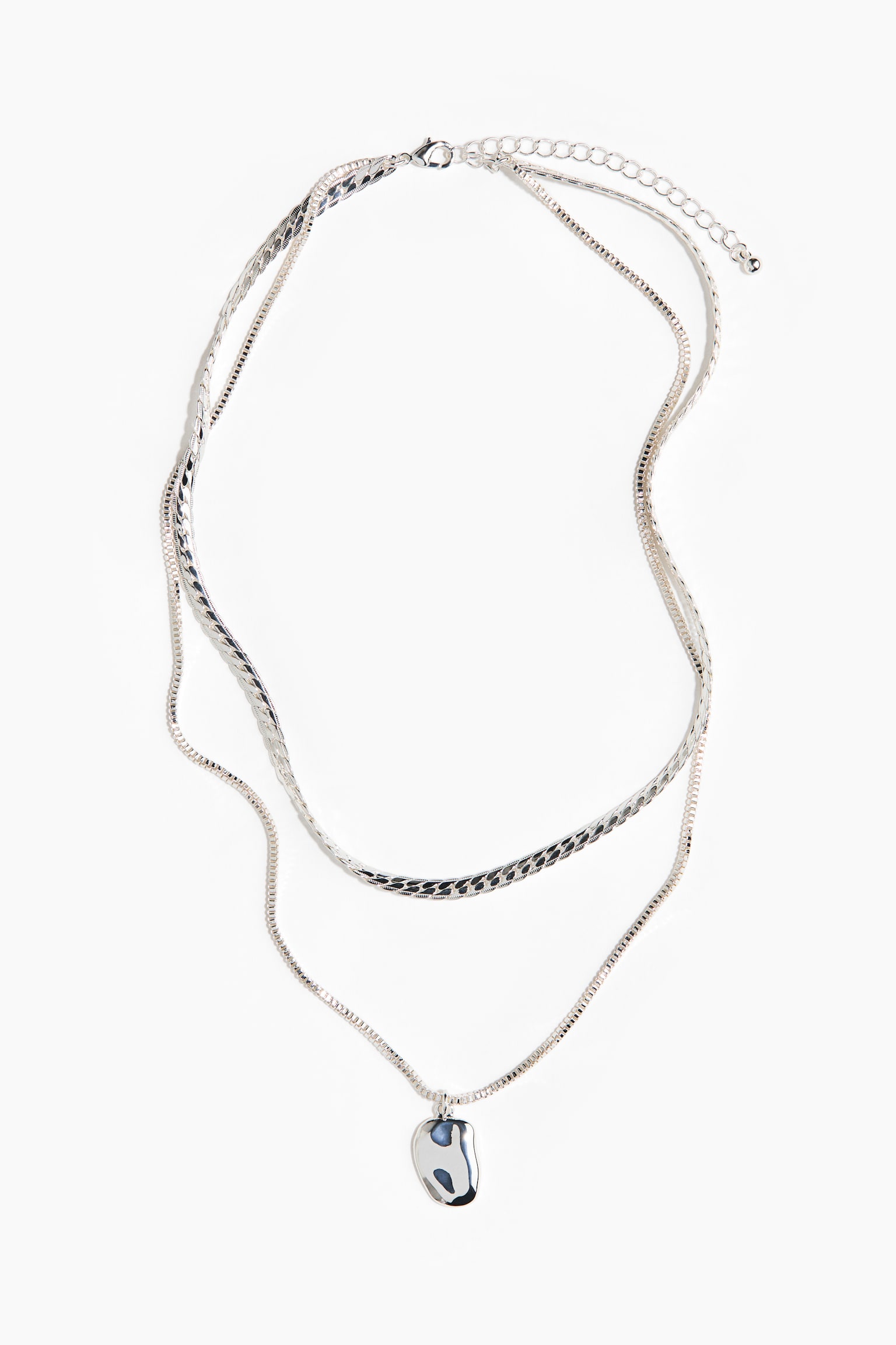 Two-strand necklace - Silver-coloured/Gold-coloured - 1