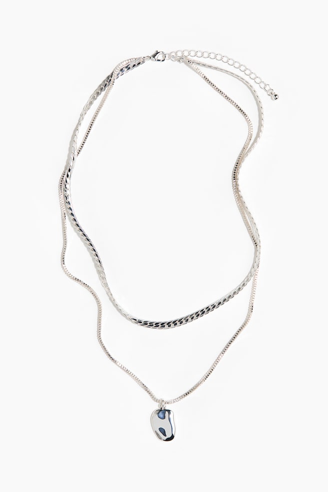 Two-strand necklace - Silver-coloured/Gold-coloured - 1