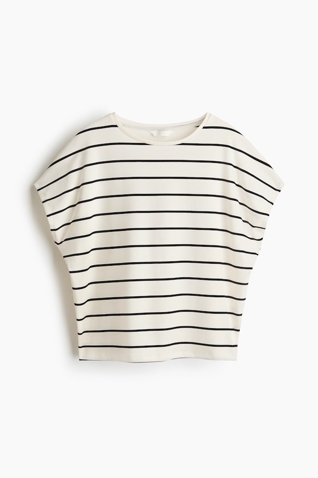 Top oversize de lyocell - Crema/Rayas/Blanco/Rayas amarillas/Azul marino/Rayas/Azul claro/Rayas - 1