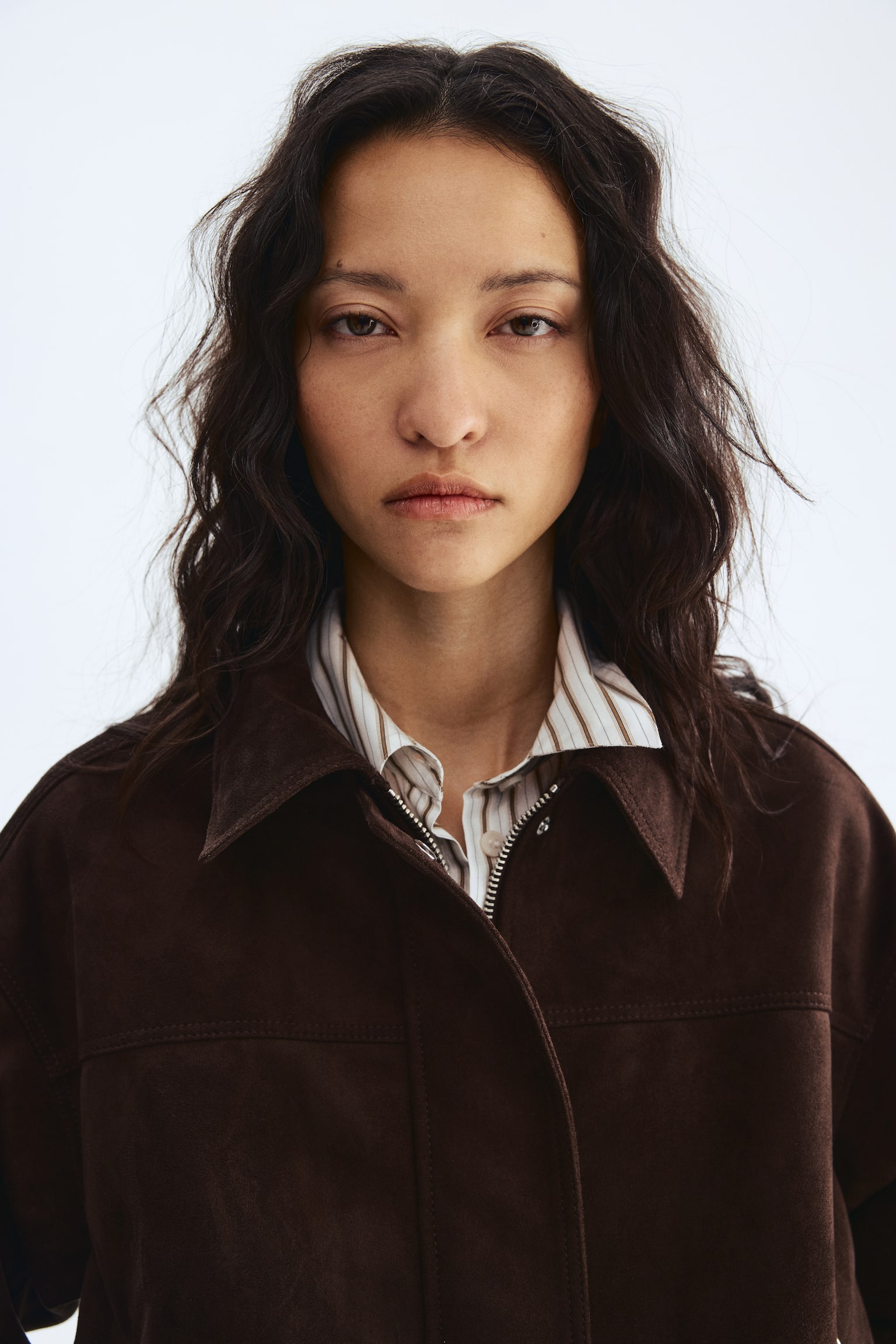 Gepeachte Jacke - Dunkelbraun/Braun - 3