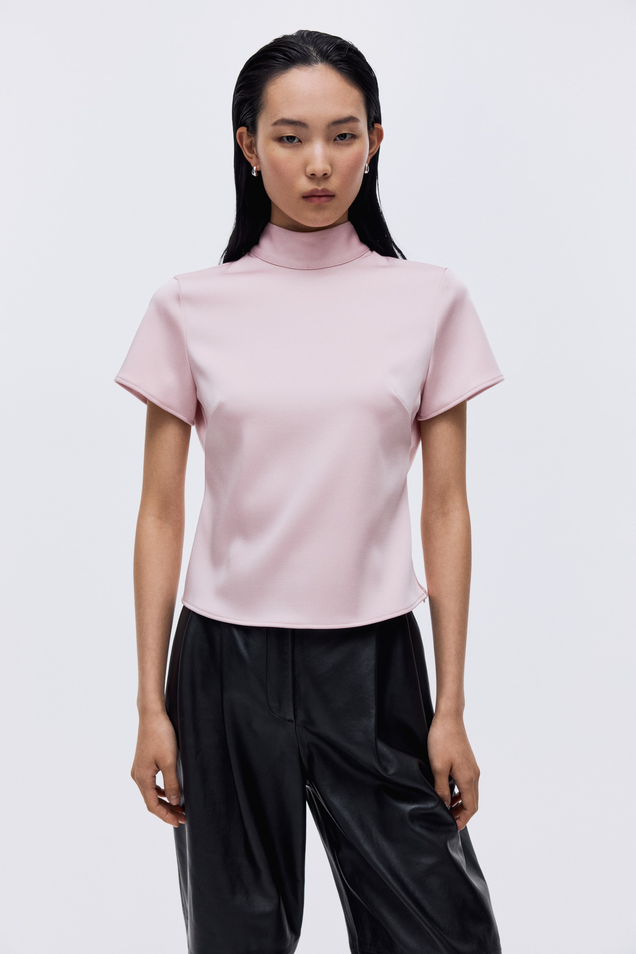 Zobrazit větší obrázek: Top s odhalenými zády - Světle růžová - ŽENY | H&M CZ 3