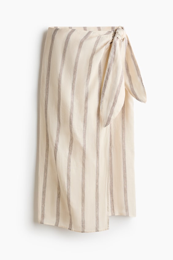 Женские юбки H&M Linen wrap skirt