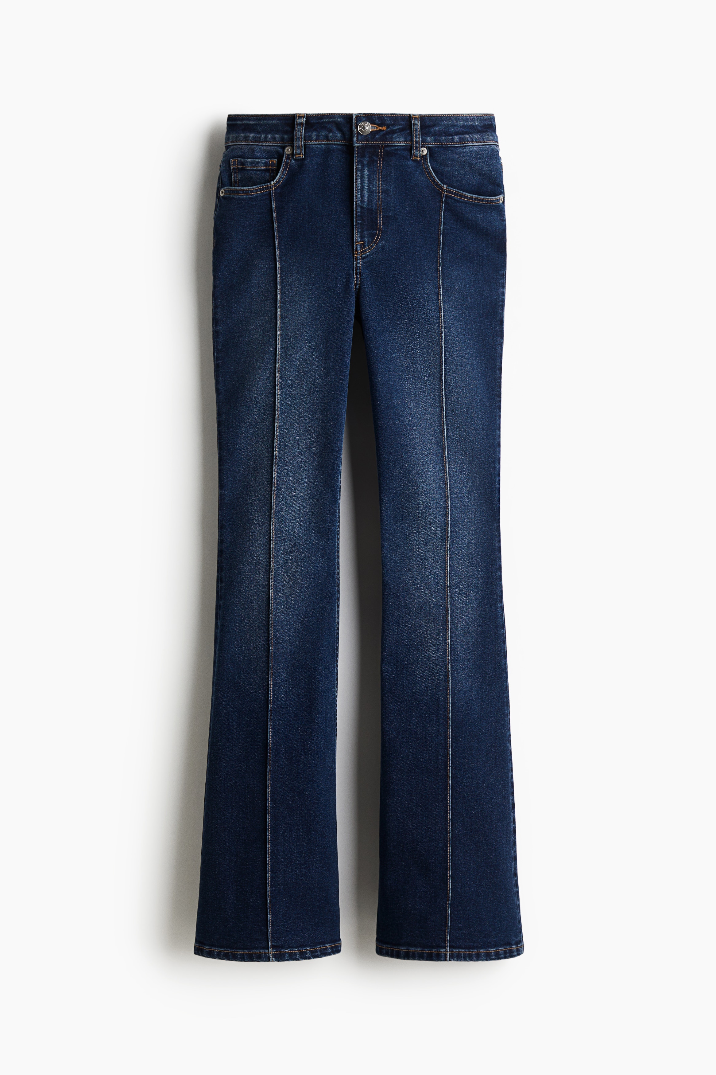 Flared High Jeans - Mørk denimblå/Lys denimblå