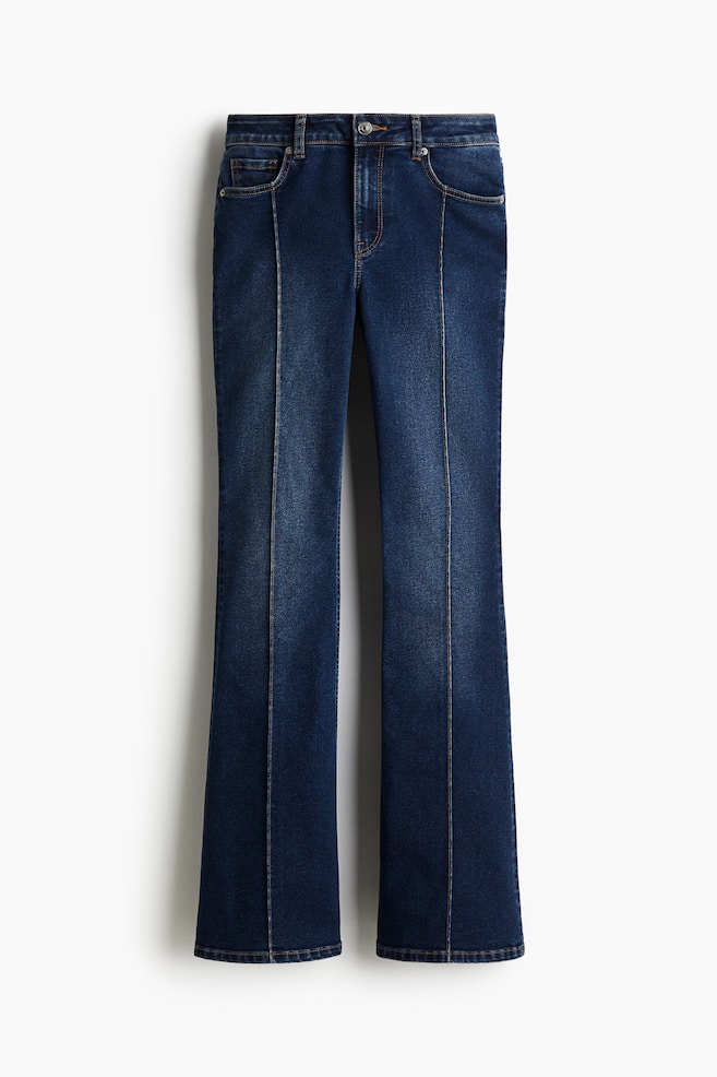 Flared High Jeans - Dark denim blue - 1