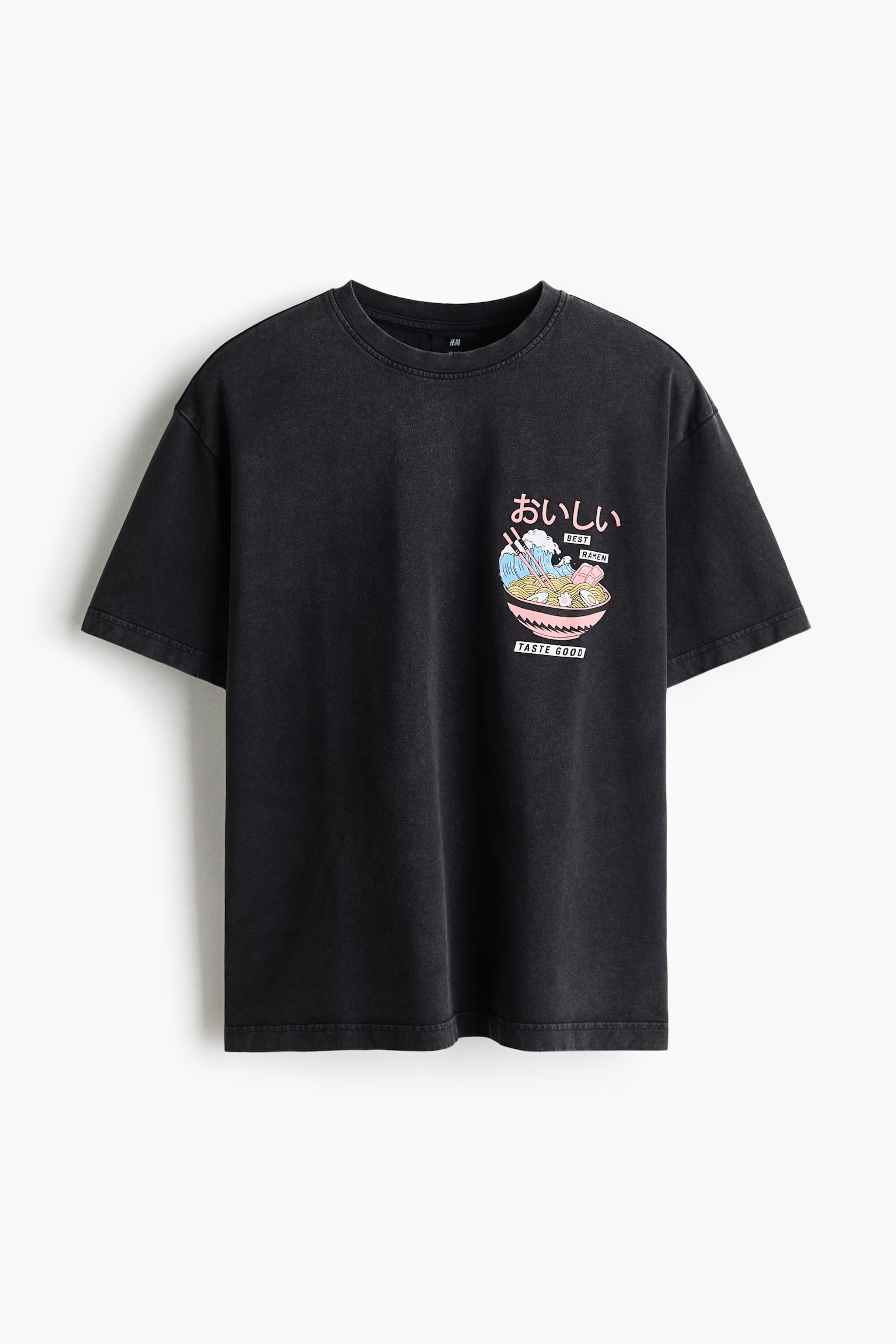Relaxed Fit Printed cotton T-shirt - Black/Ramen/Black/Ramen
