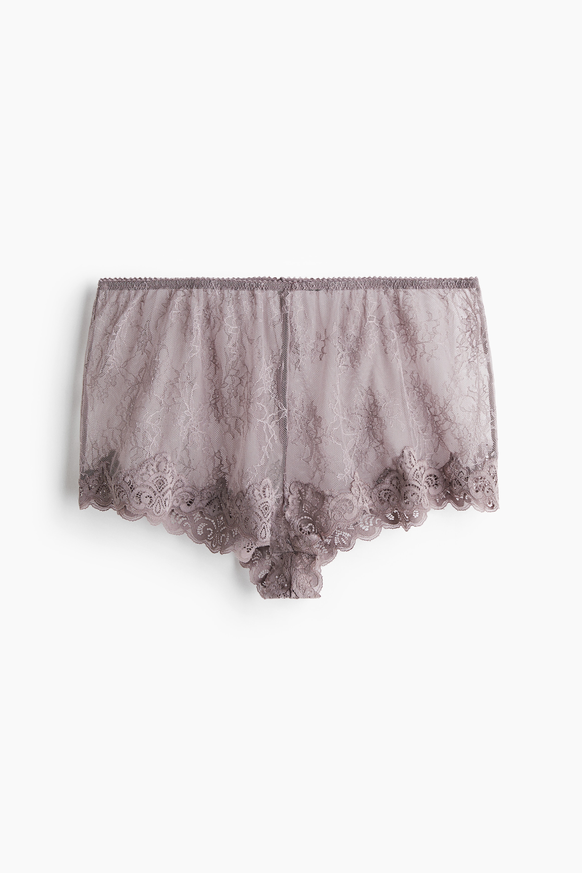 Kanten slip - Shortie - Heidepaars/Donkerbruin