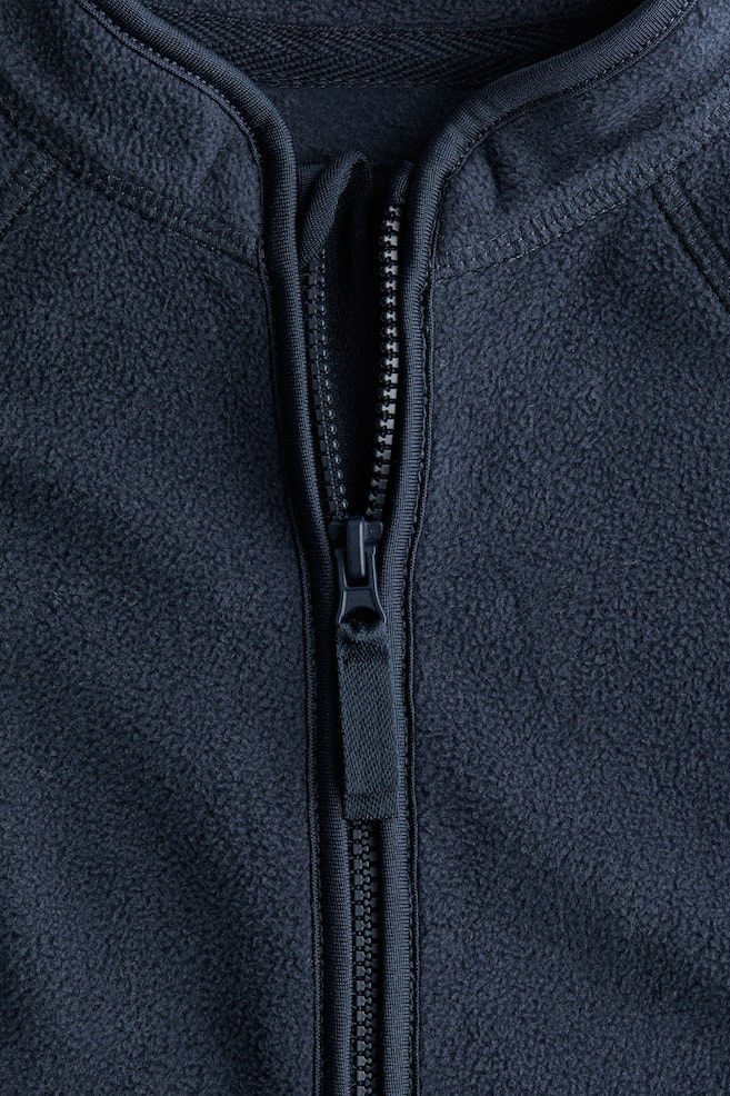 Fleece Jacket-Navy blue - 2