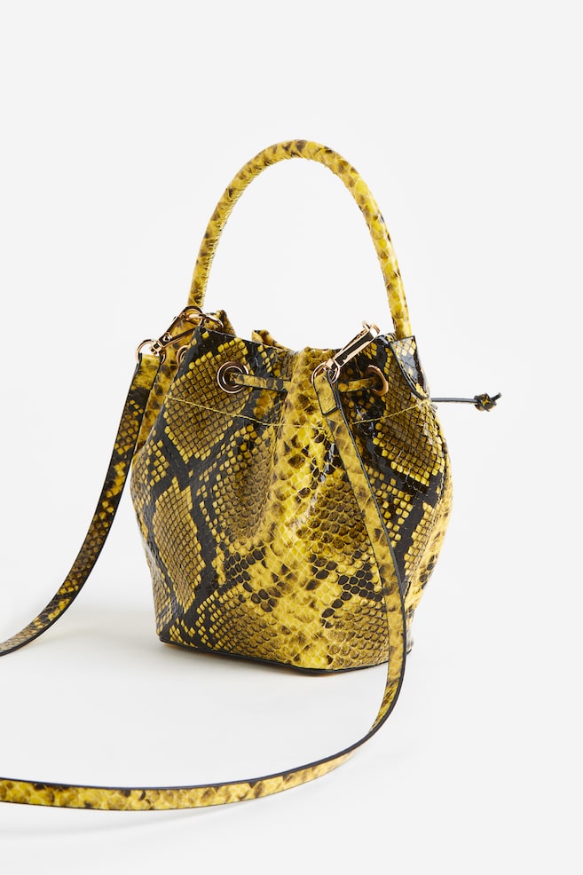 Bucket bag - Yellow/Snakeskin pattern - 3