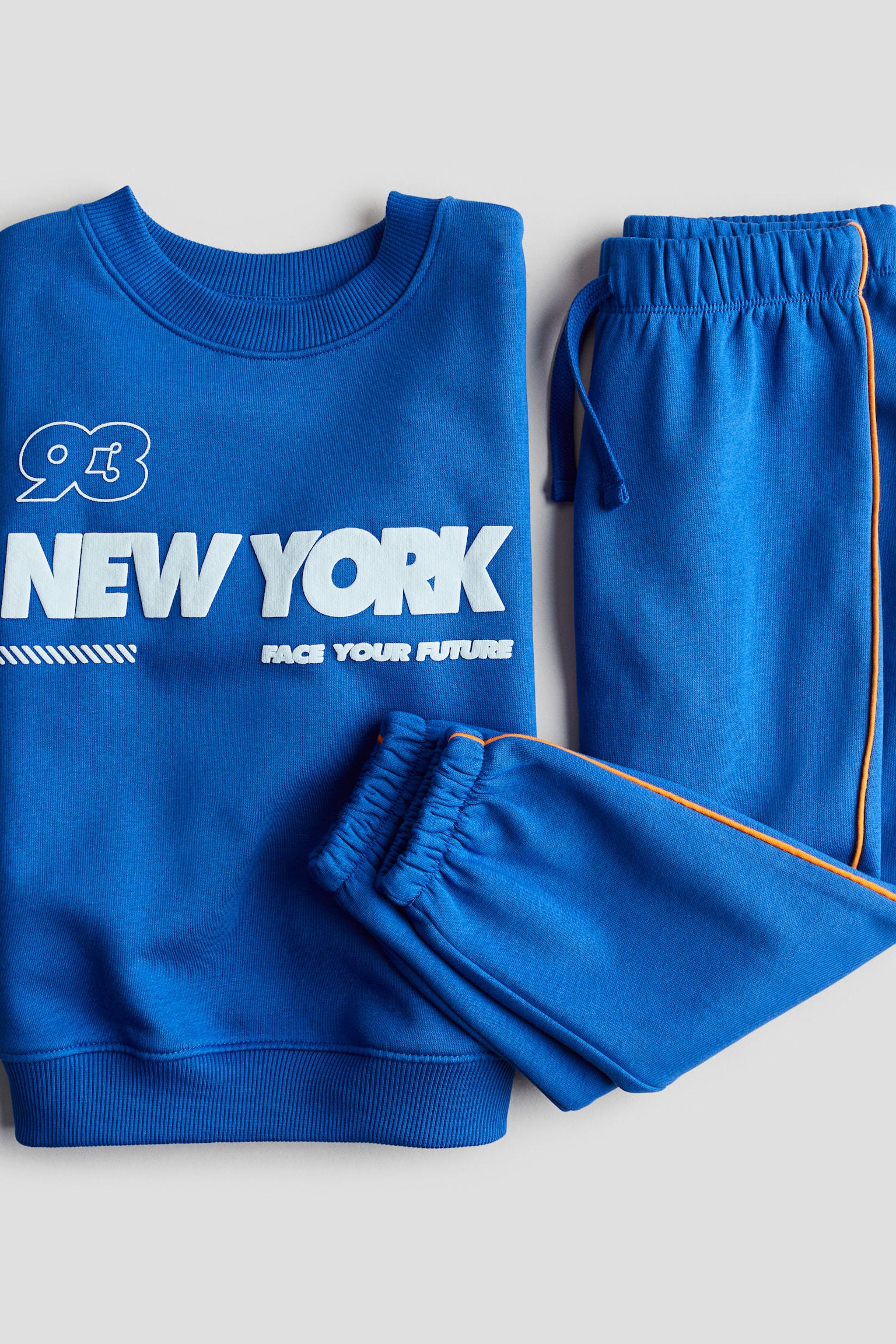 2-piece sweatshirt and joggers set - Bright blue/New York - 2