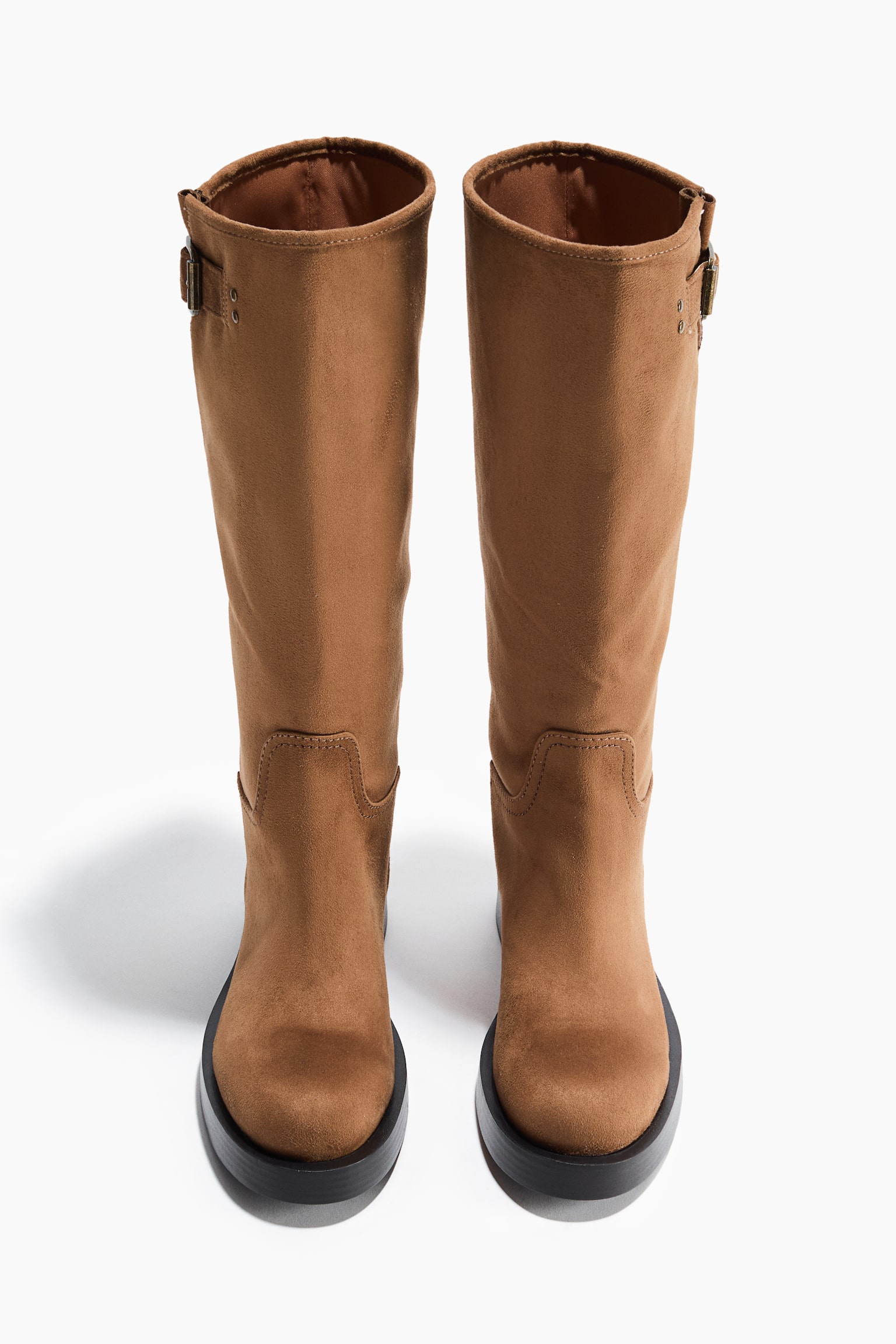 Женские ботинки H&M Knee-High, цвет: Тёмный бежевый — фото 3