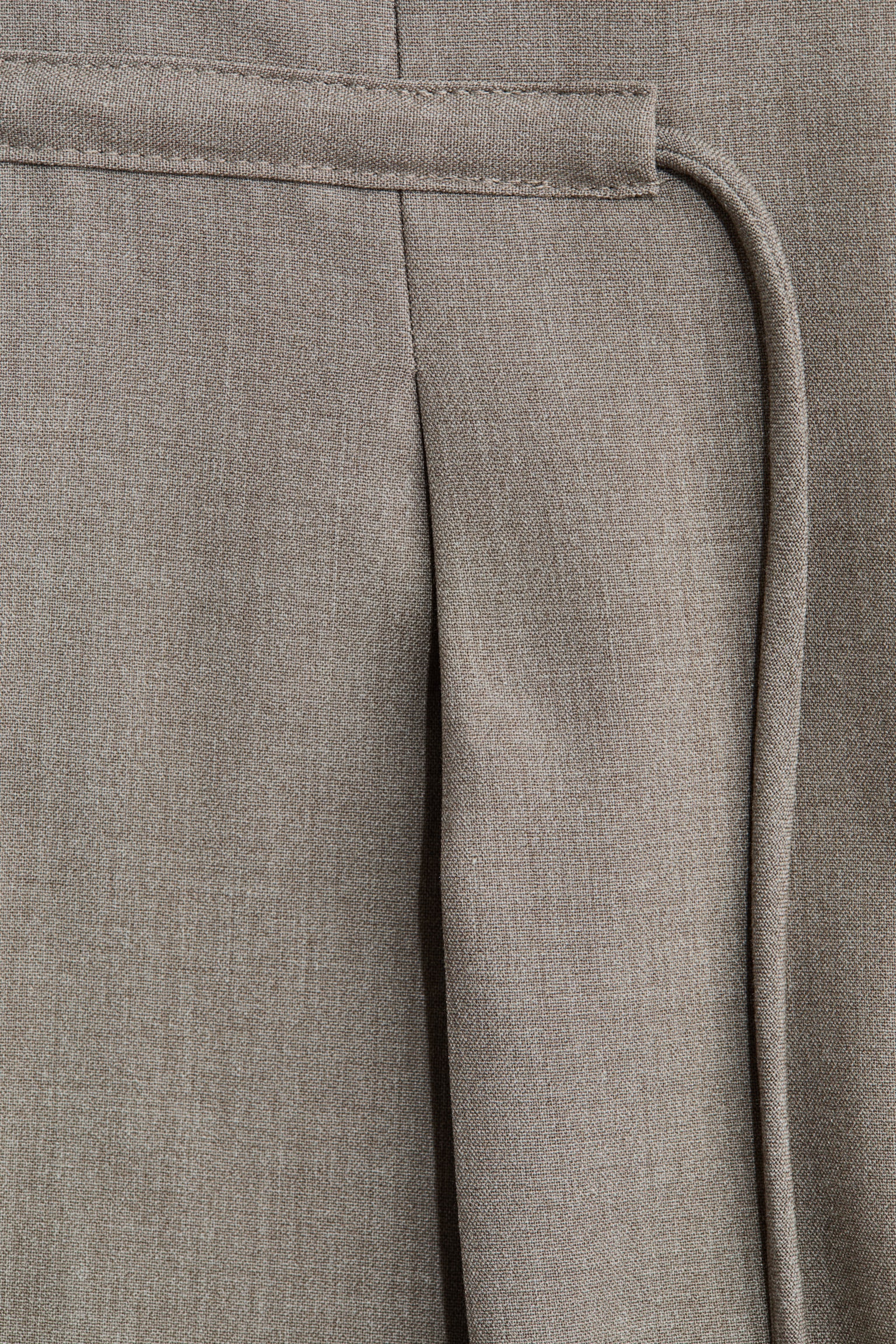 Pantalón sastre con cordón de ajuste - Gris pardo/Negro - 2