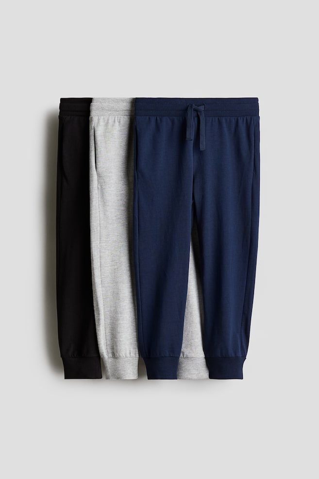 3er-Pack Joggpants - Marineblau/Hellgraumeliert/Marineblau/Schwarz/Grau/Dunkelgrau - 1