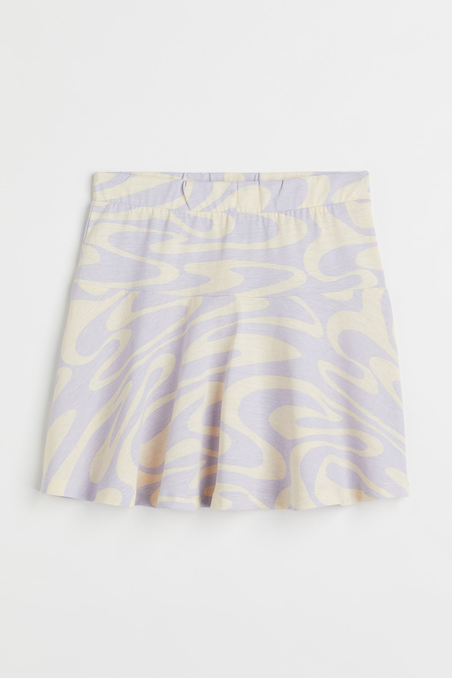 Jersey skirt - Light purple/Patterned - 1