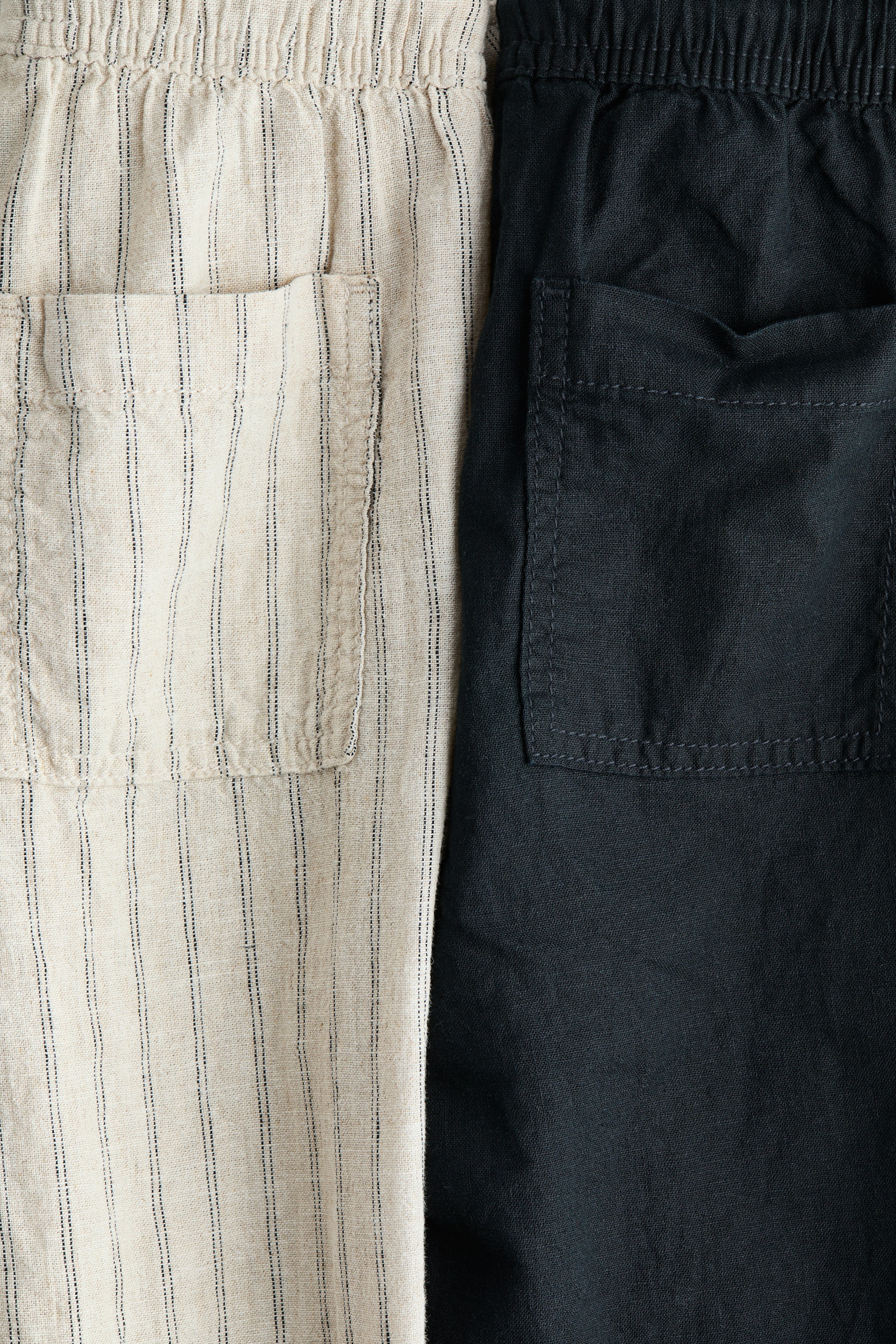 Детские брюки H&M 2-Pack Linen-Blend Pants — фото 4