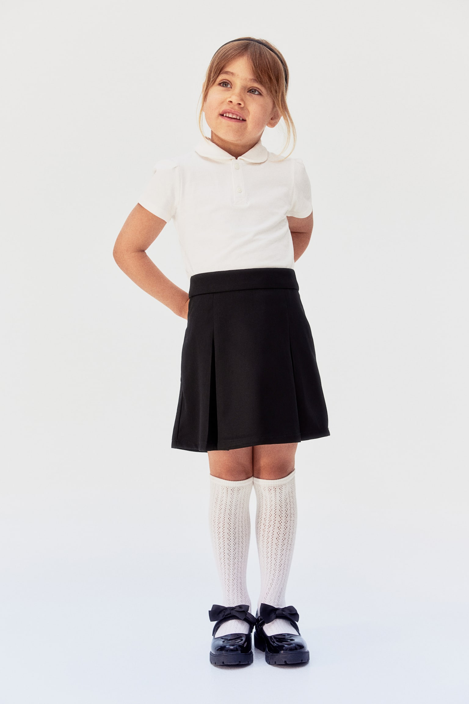 2-pack pleated school skirts - Black/Dark grey/Navy blue - 1