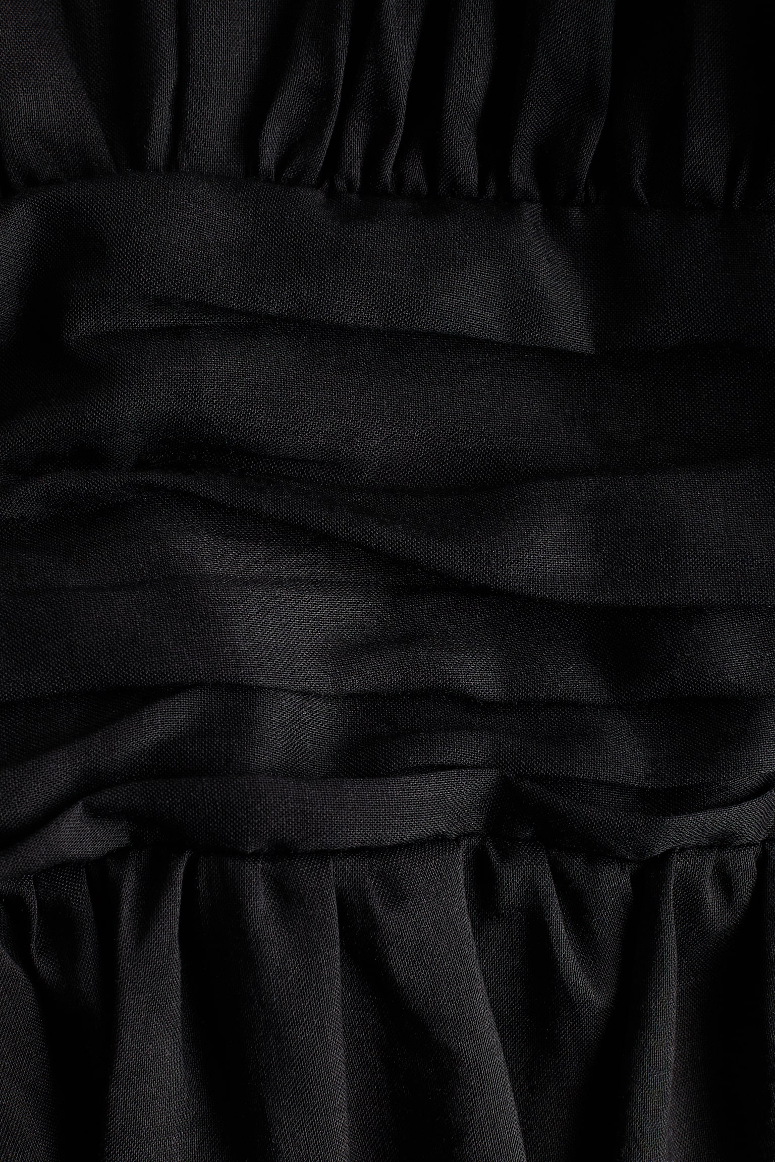 Ramie-blend bubble-hem dress-Black - 4