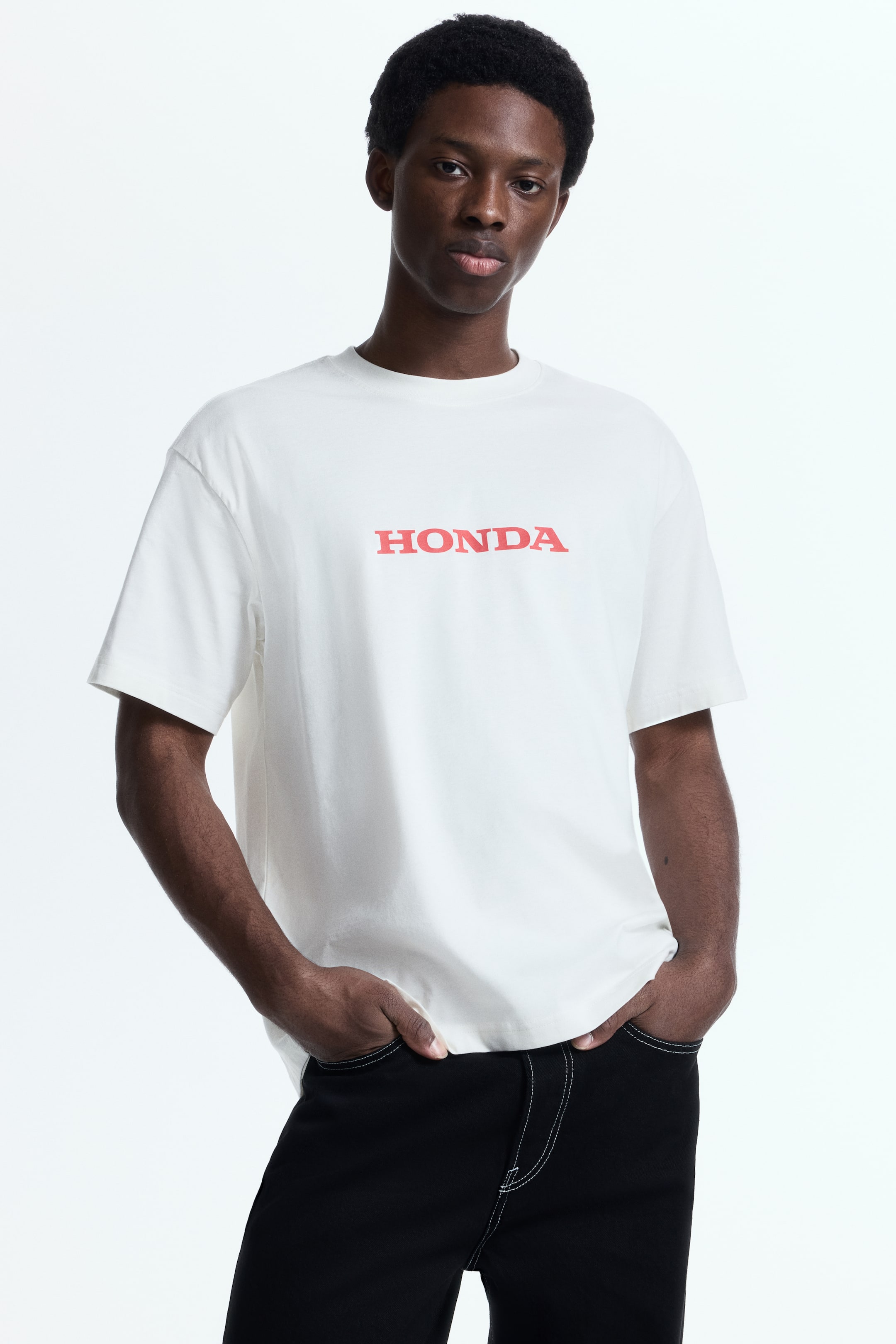 Agrandir l'image: T-shirt Loose Fit - Blanc/Honda - HOMME | H&M FR 1