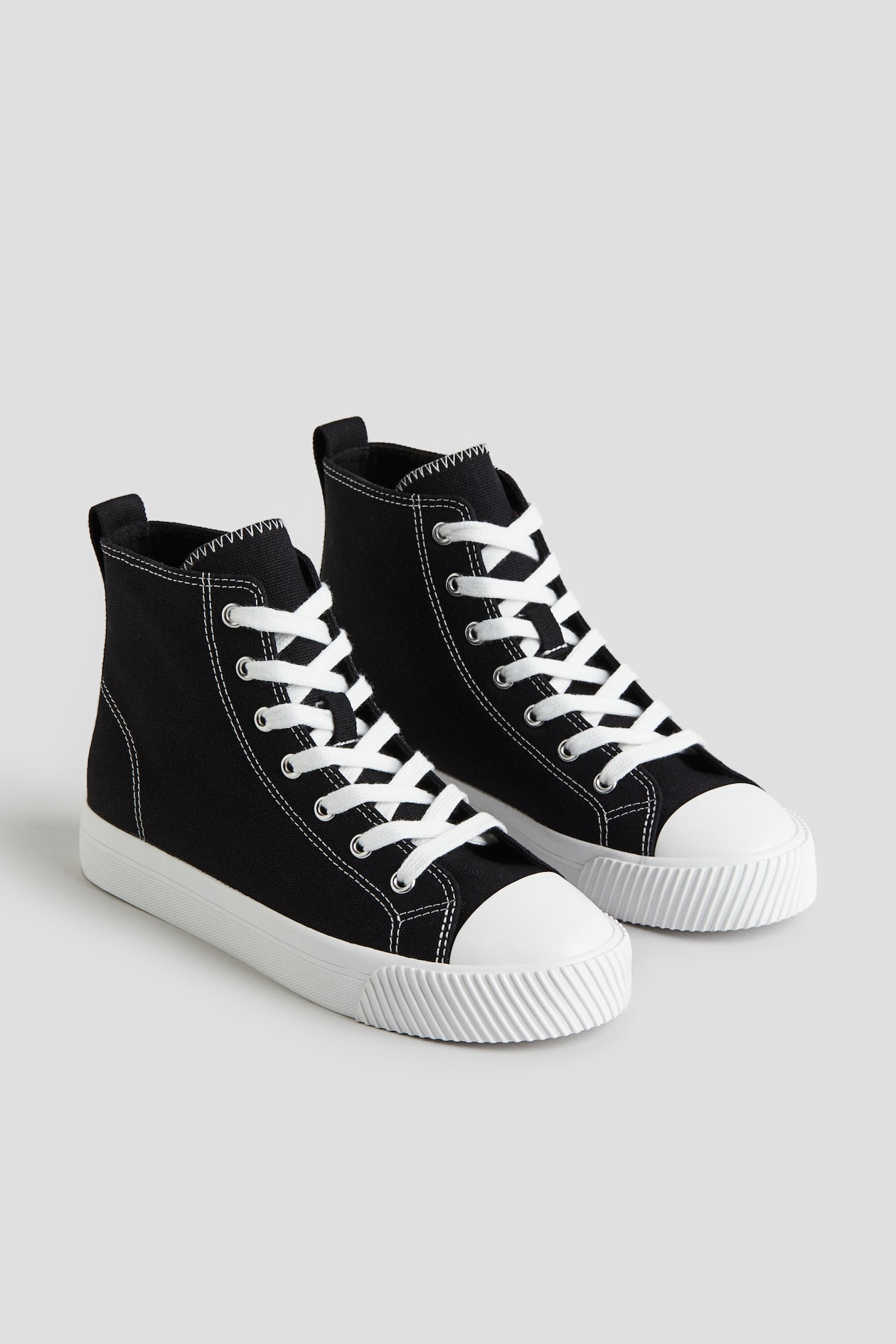 Cotton Canvas High Tops - Black - Kids | H&M US