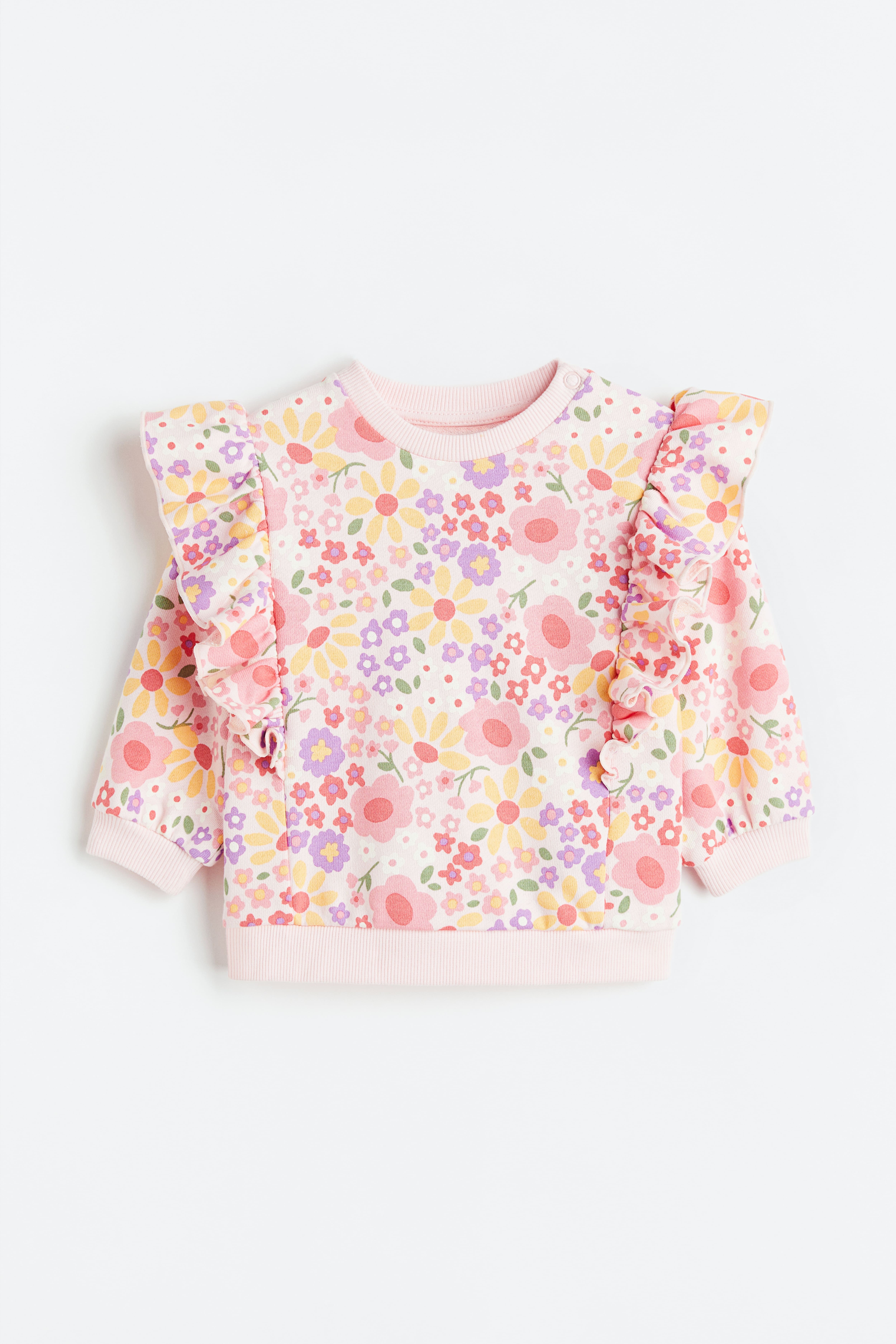 H&m floral sweatshirt hotsell