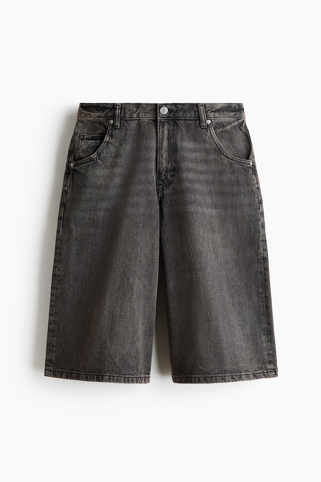 Baggy Denim Shorts - Gray/Denim blue/Denim black/Dark denim blue - 1
