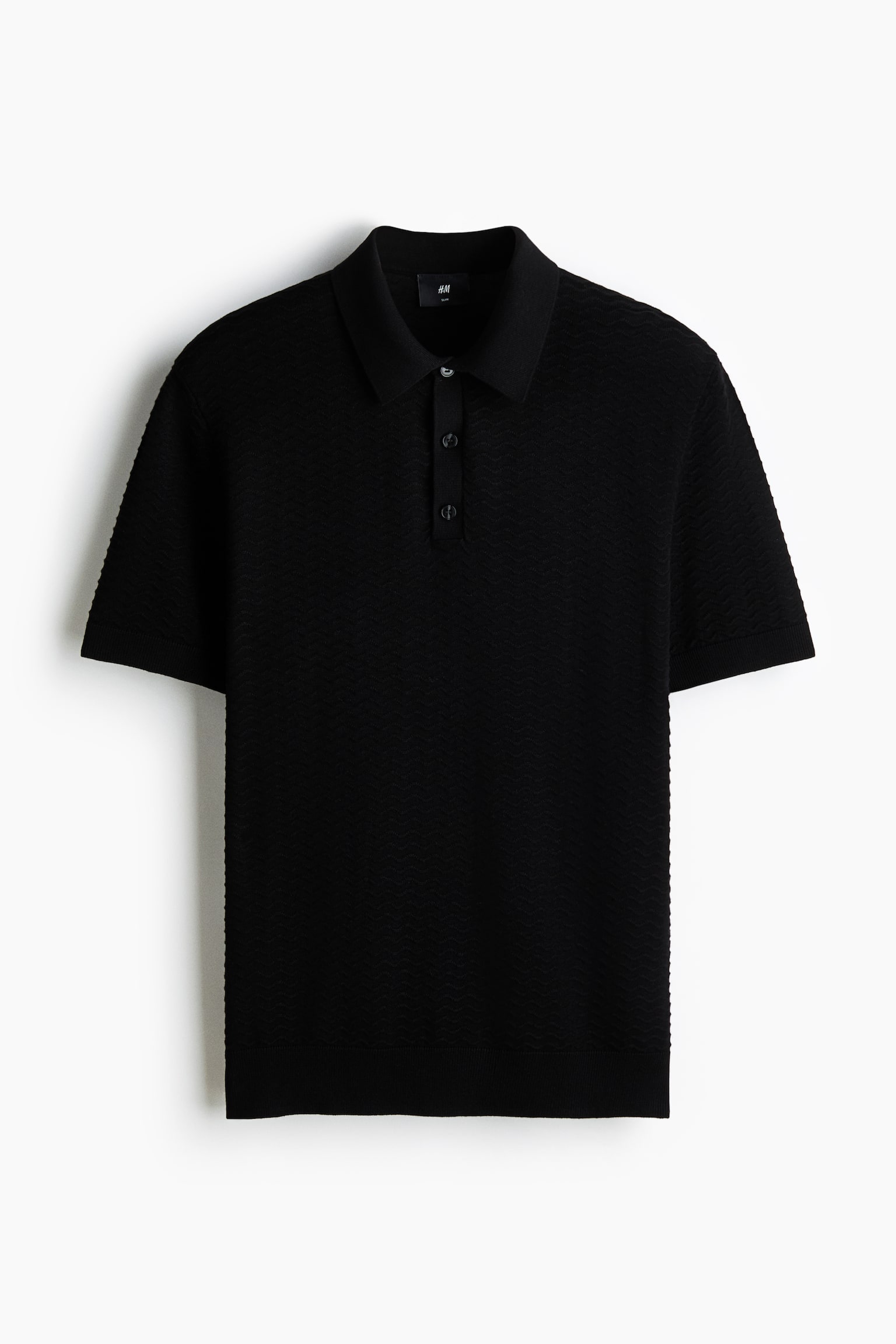 Playera polo Slim Fit - Negro/Blanco