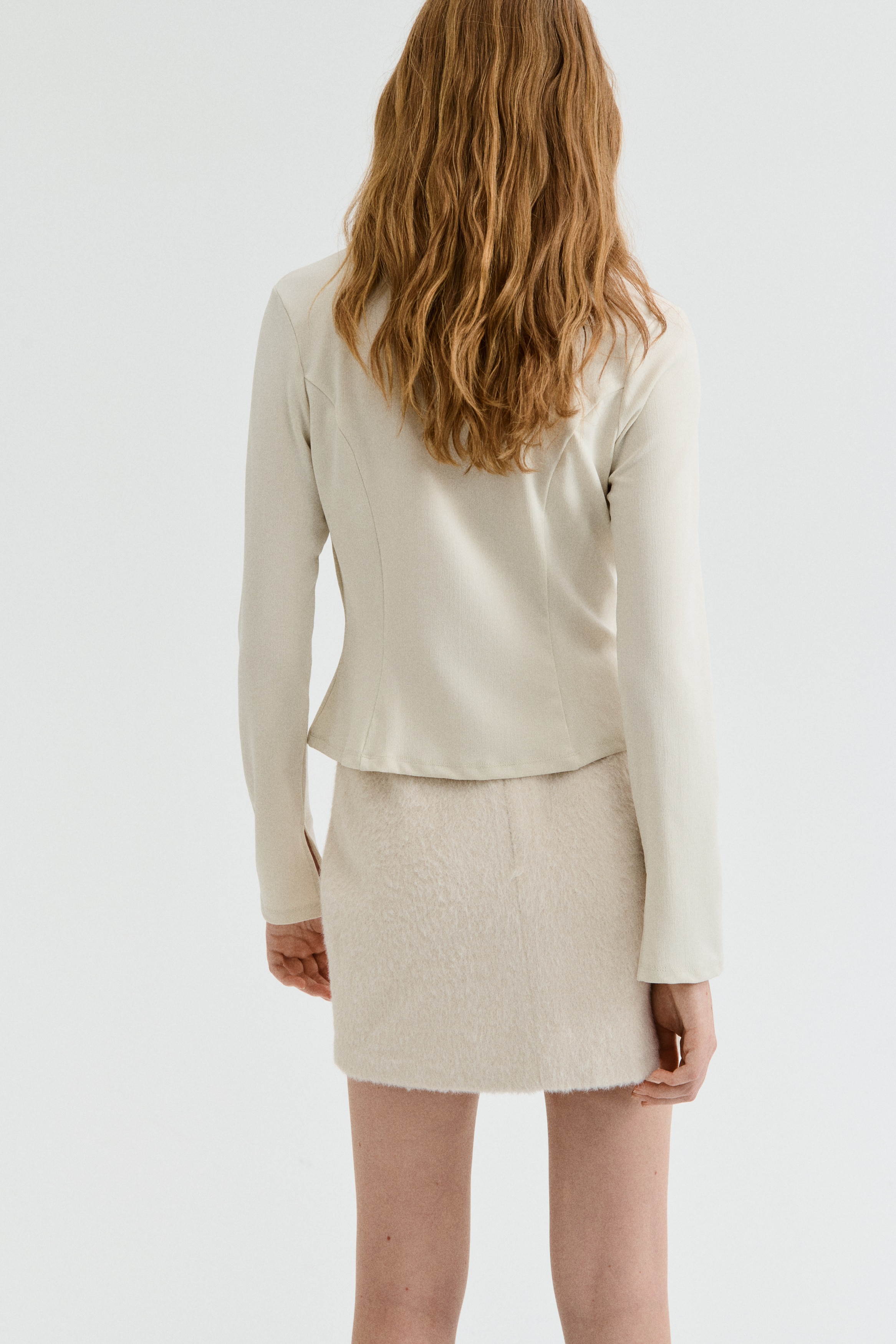 Peplum jersey shirt
