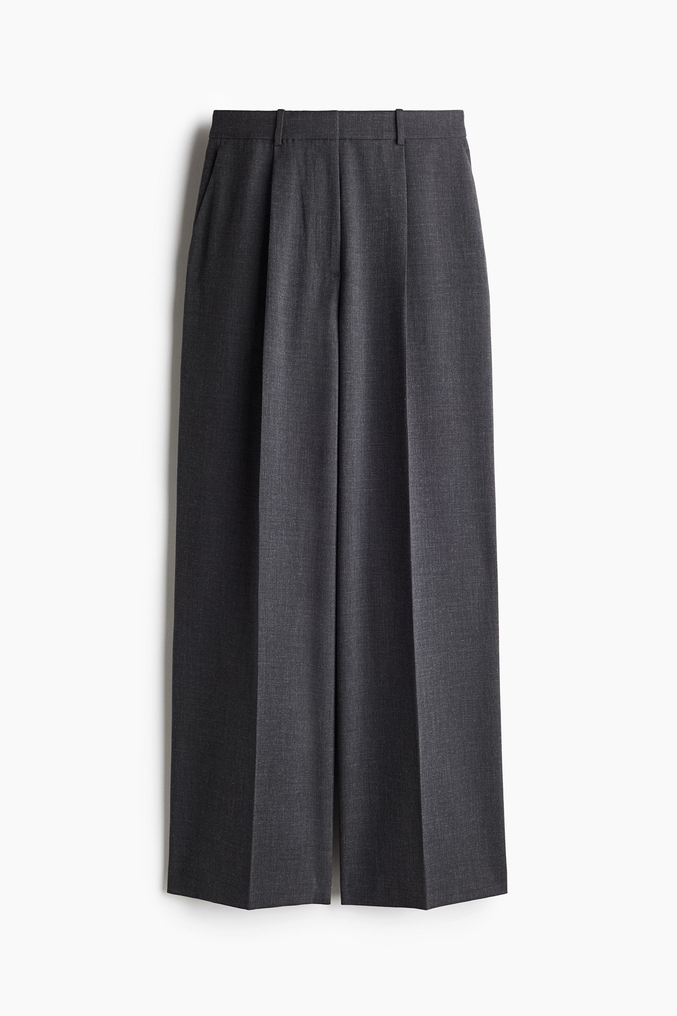 Ladies - Dark grey Straight tailored trousers - Size: 16  - H&M
