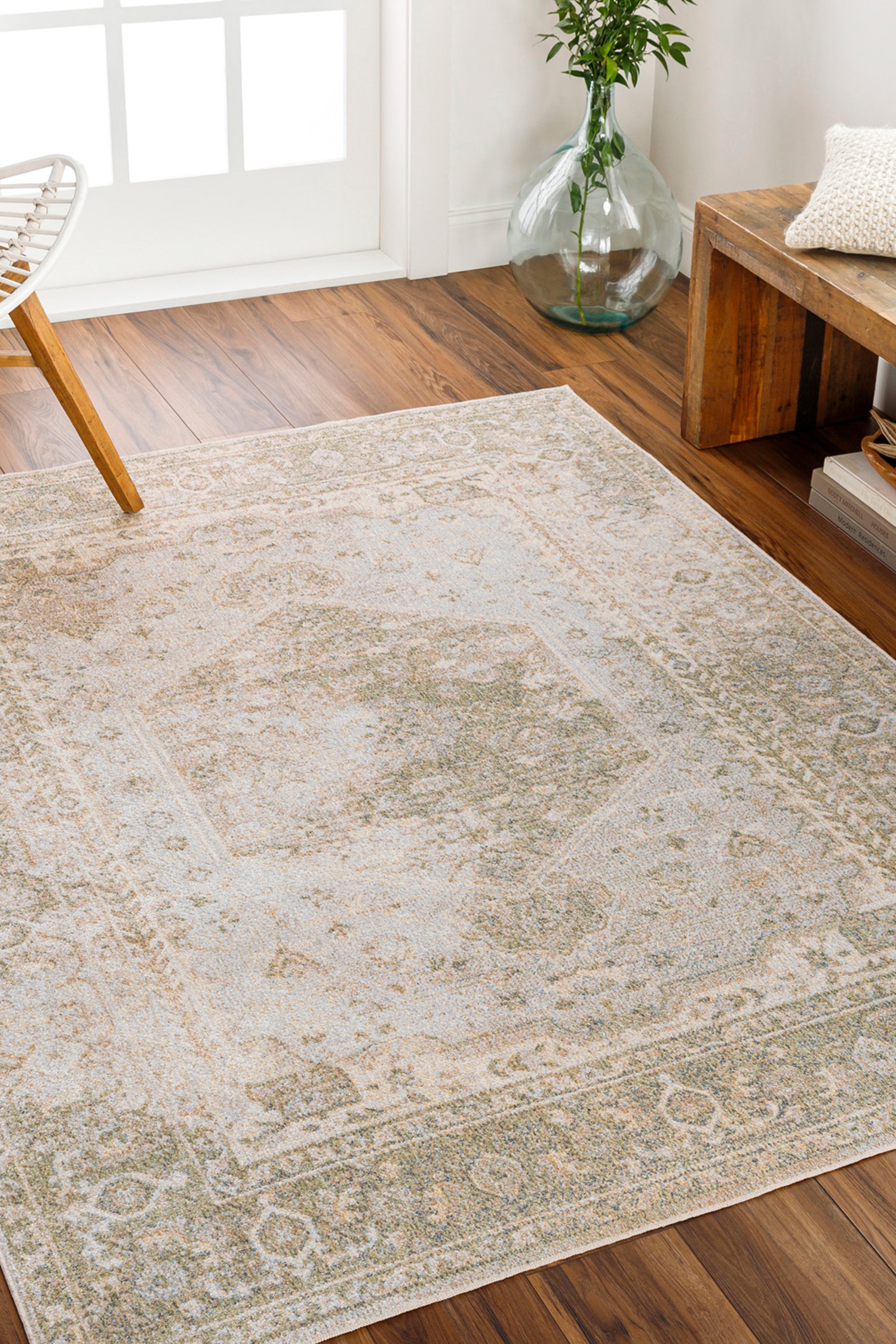 Lillian Washable Traditional Vintage Boho Rug
