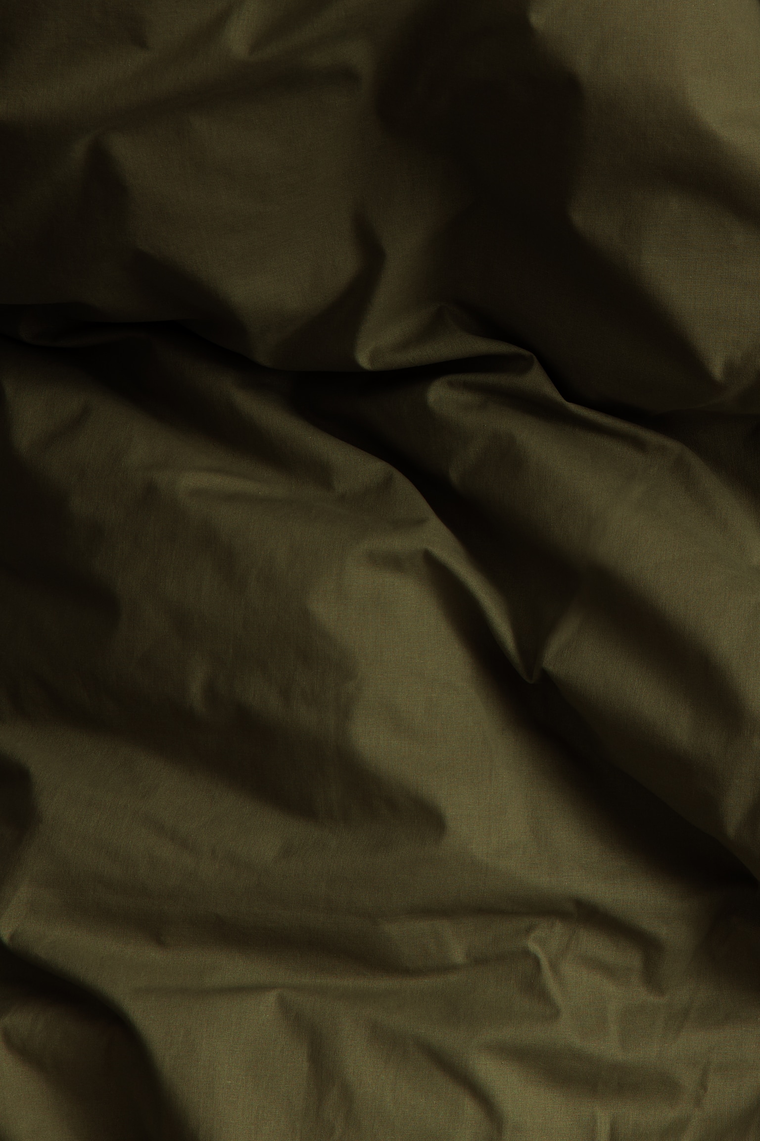 Cotton double/king duvet cover set - Dark green/Dark brown/Brown/Sage green/Olive green/Orange/Dark green/Light beige/Light pink/Light khaki green/White/Dark dusty pink/Greige/Light yellow/Dark red - 3