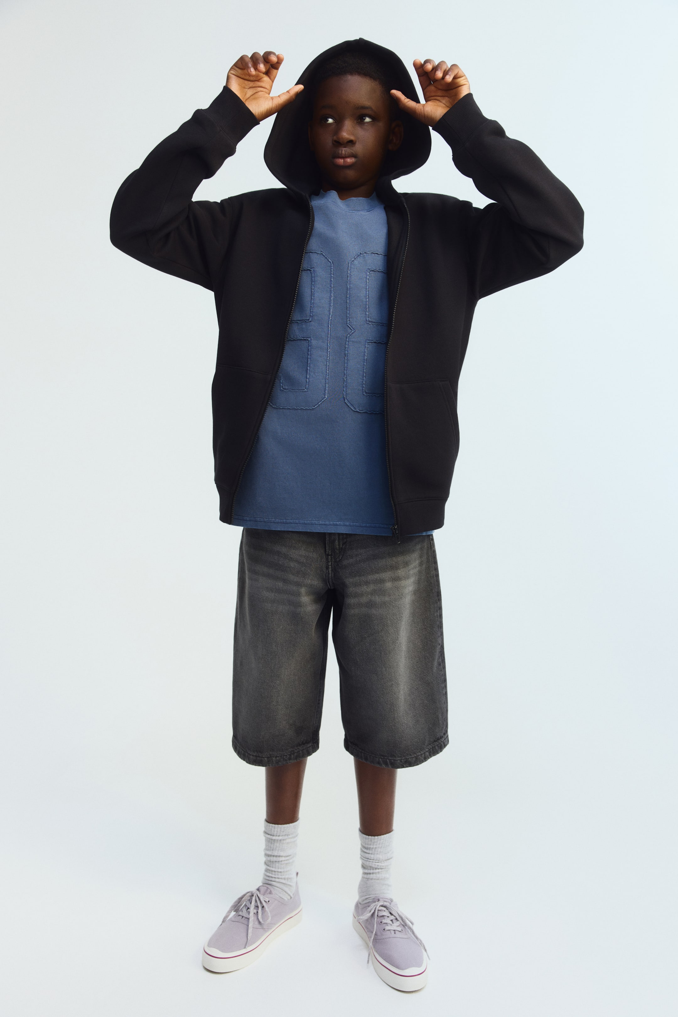 Детские куртки H&M Brushed-Inside Hooded Jacket — фото 4