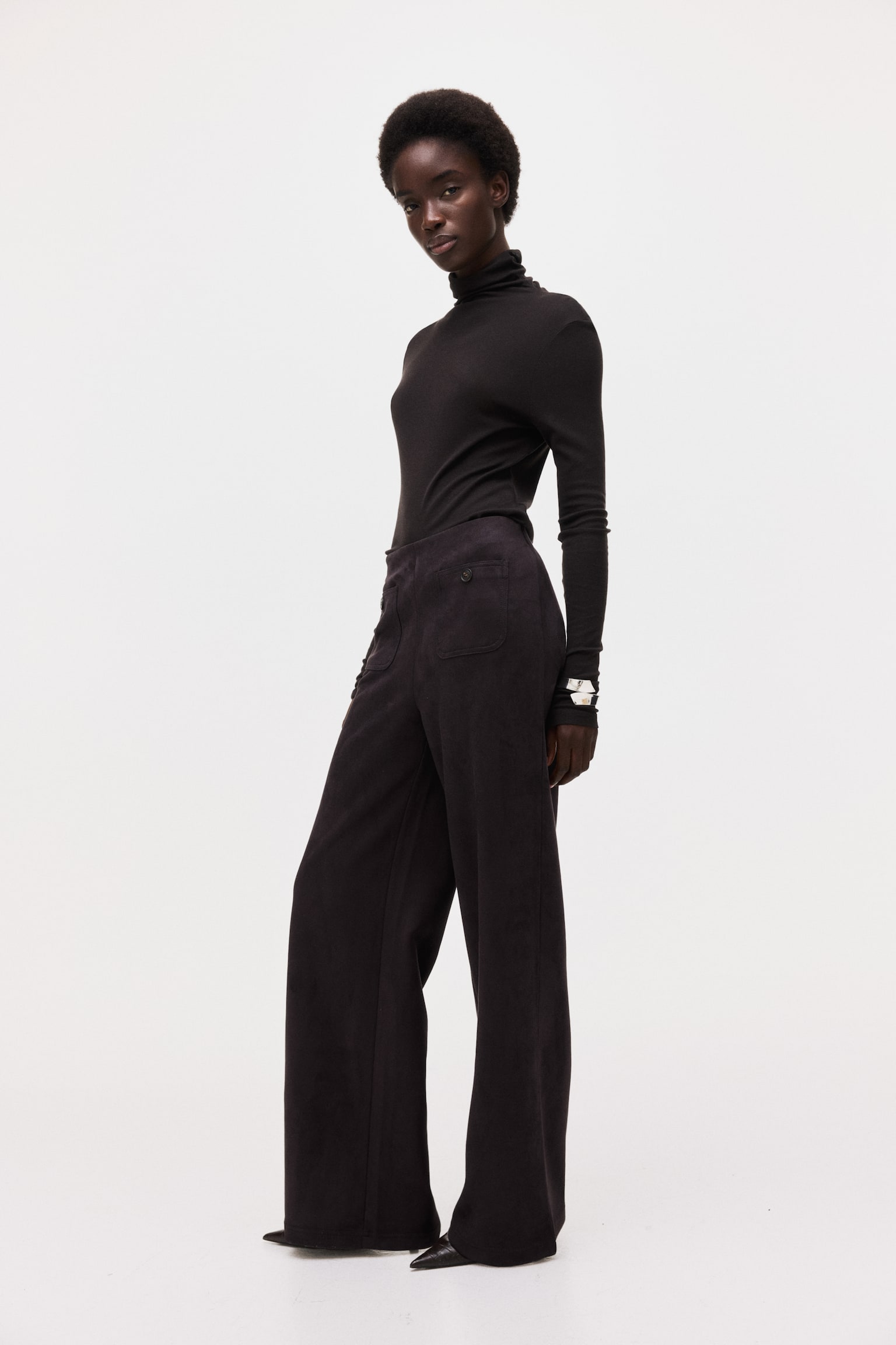 Jersey trousers - Dark brown/Dark beige/Beige - 3