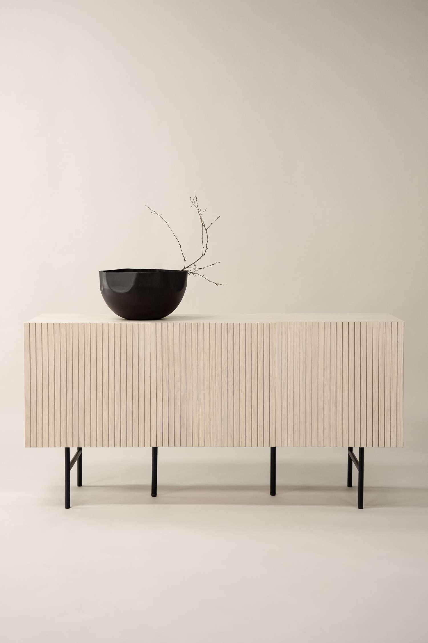 Björkön Cabinet - Blanc, Mdf/Le Noir, Mdf