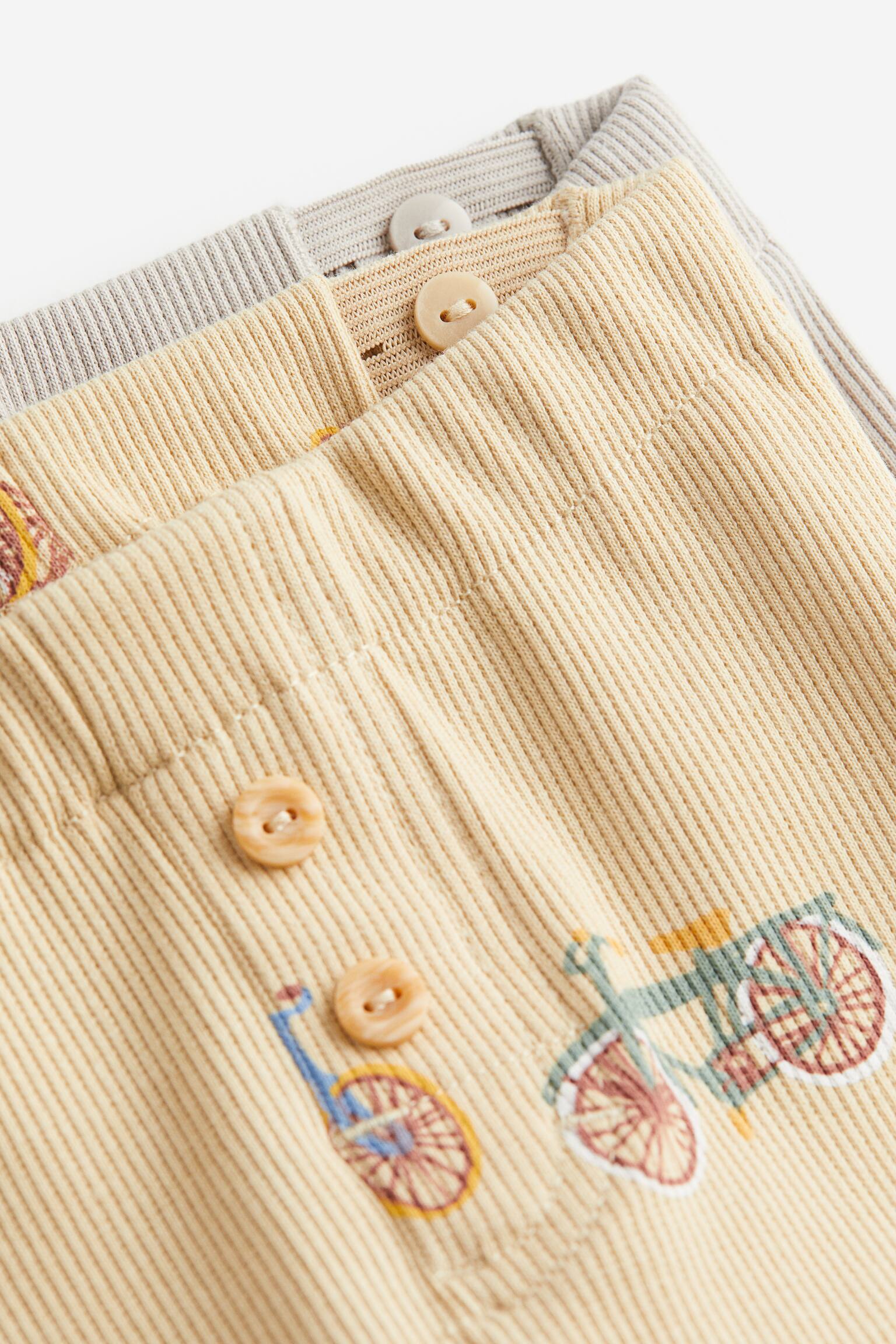 2-pack cotton shorts - Beige/Bicycles - 3