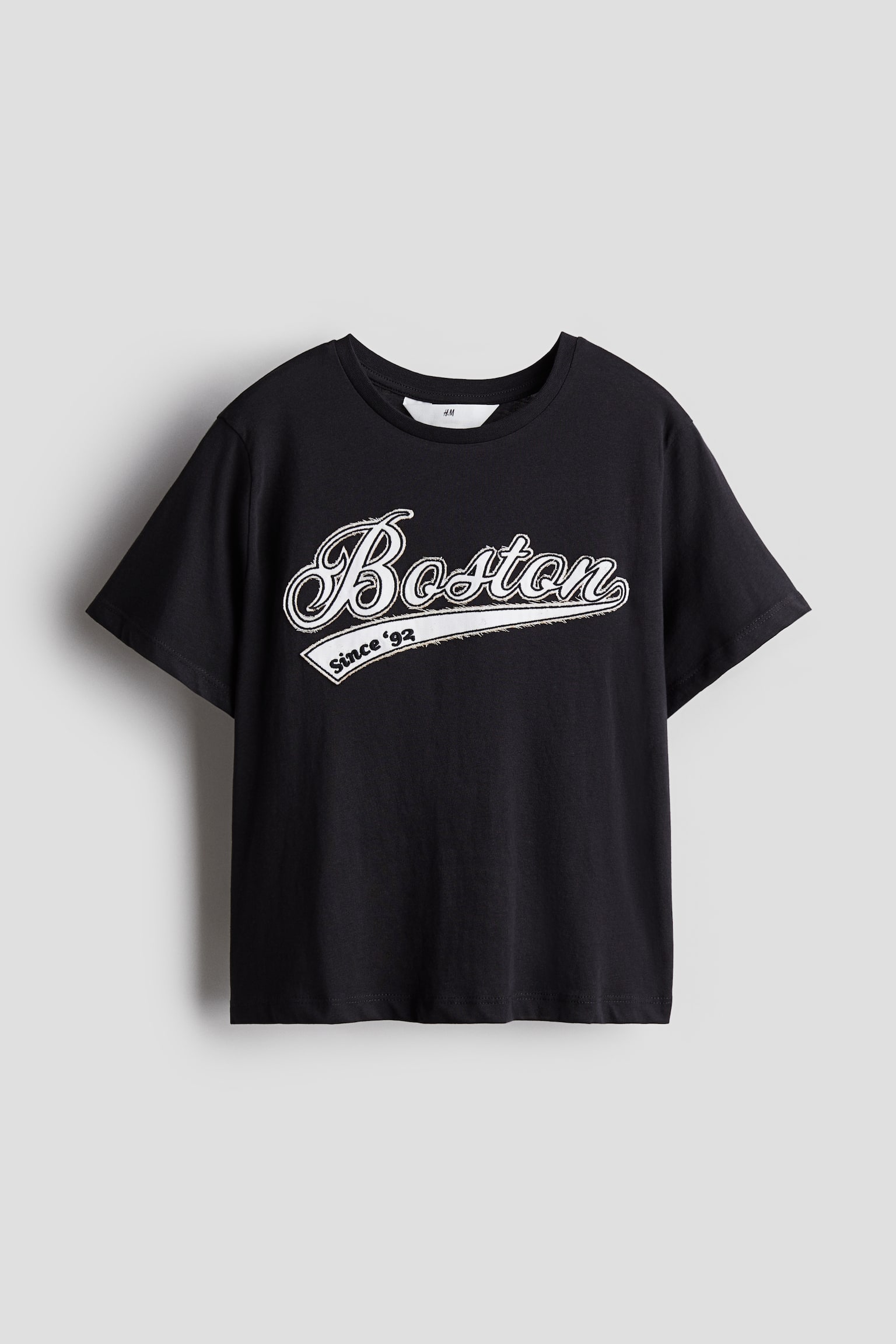 Text-motif T-shirt - Black/Boston/White/College NYC - 1