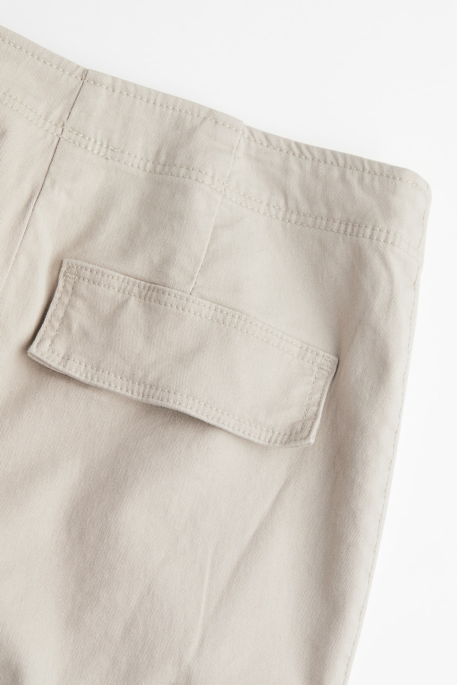 Cotton twill cargo trousers - Light beige/Khaki green/Black - 2
