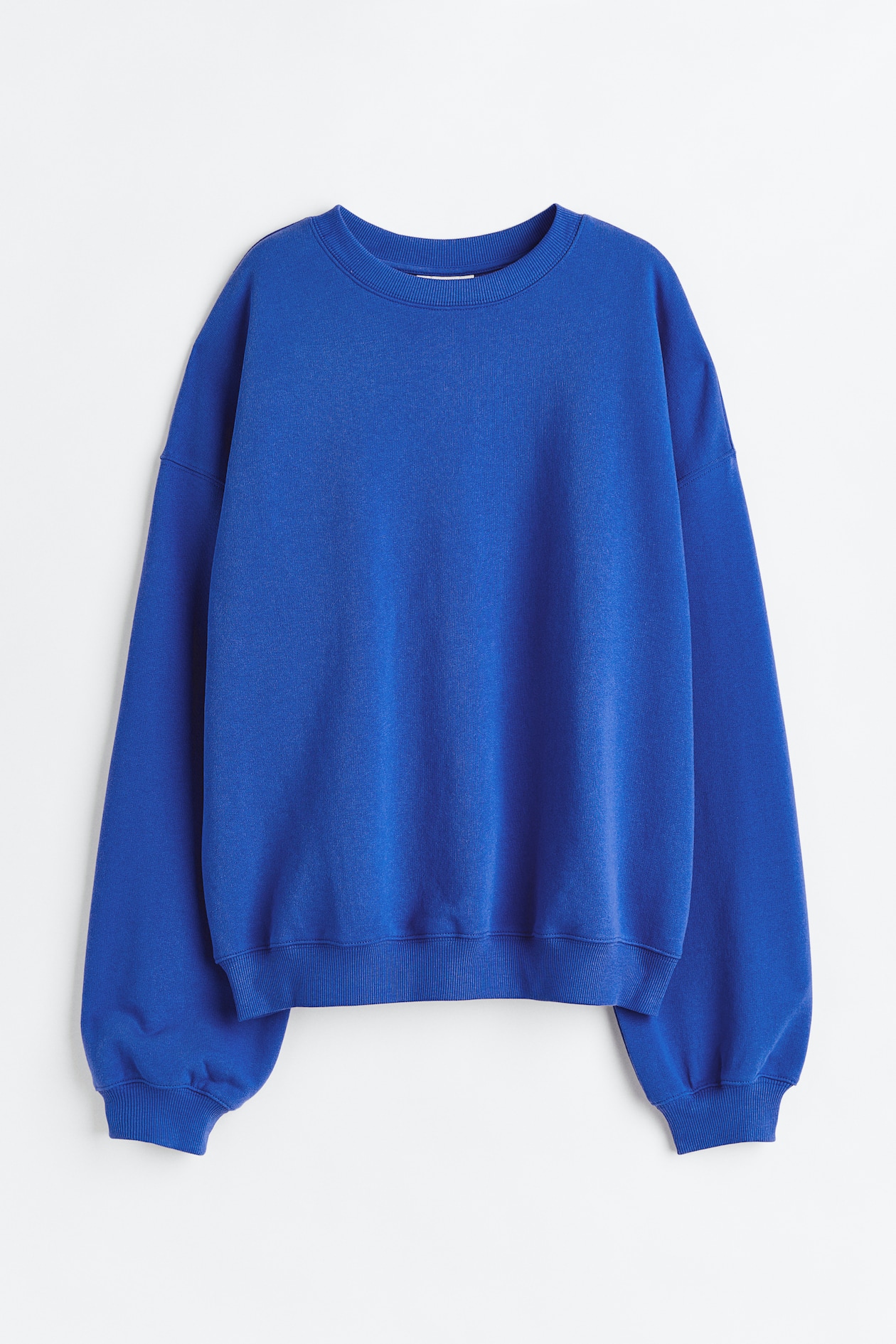 Oversized Sport-Sweatshirt - Rundausschnitt - Langarm - Knallblau  