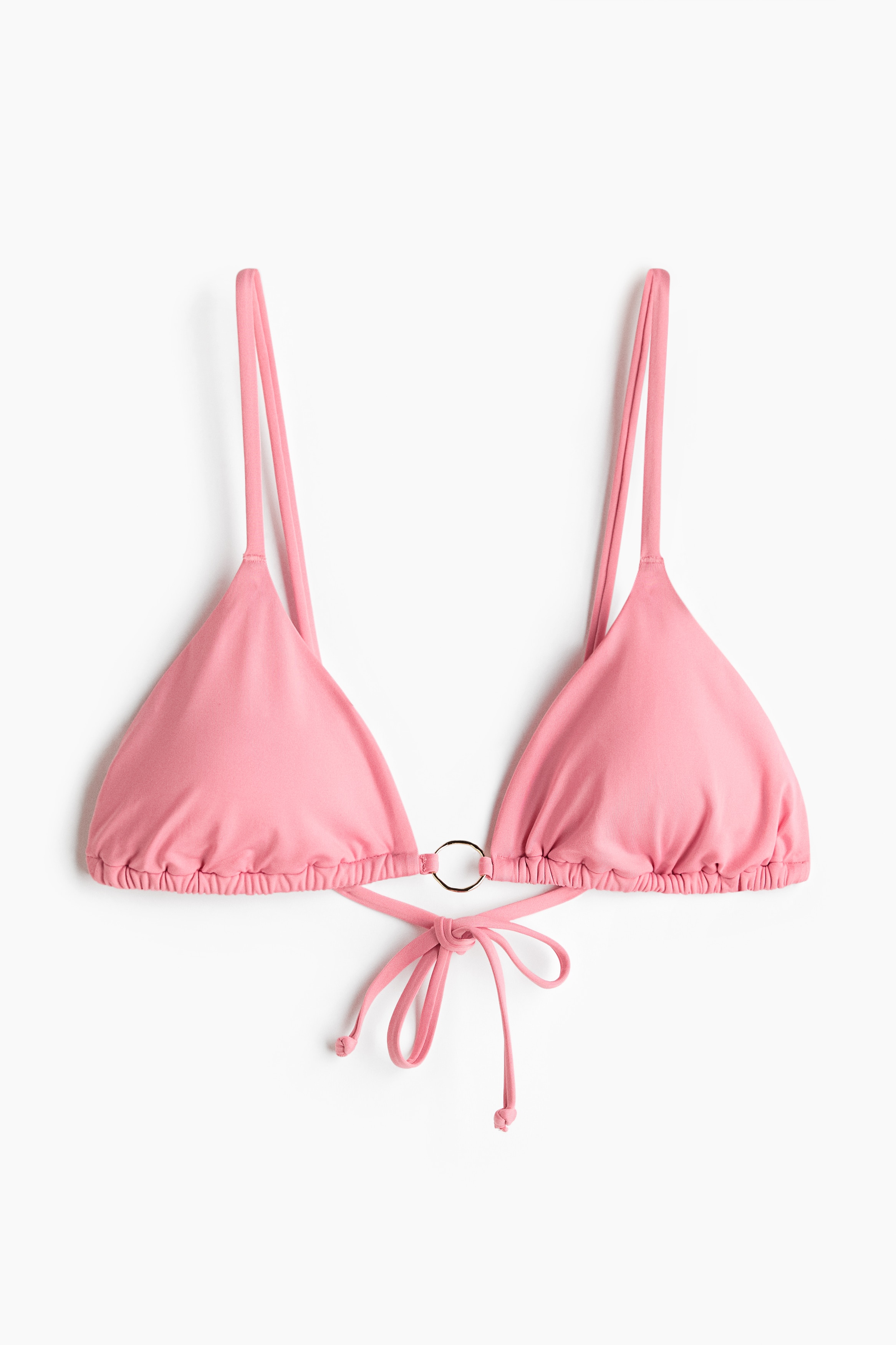 Haut de maillot triangle paddé - Rose corail/Blanc/rayé/Bleu foncé/Marron foncé