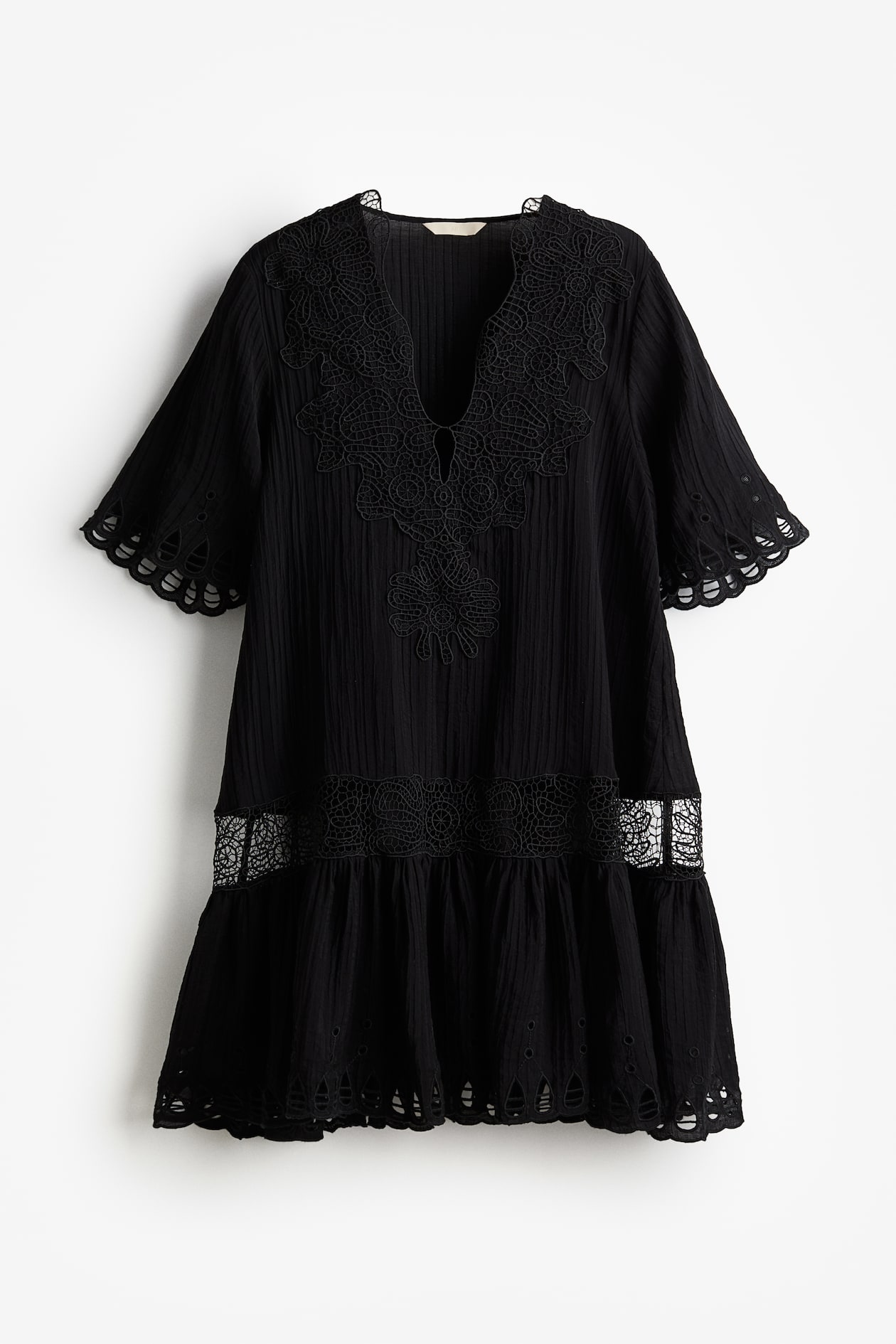 Women's Black Embroidered dress | H&M Women's Black Embroidered dress | H&M