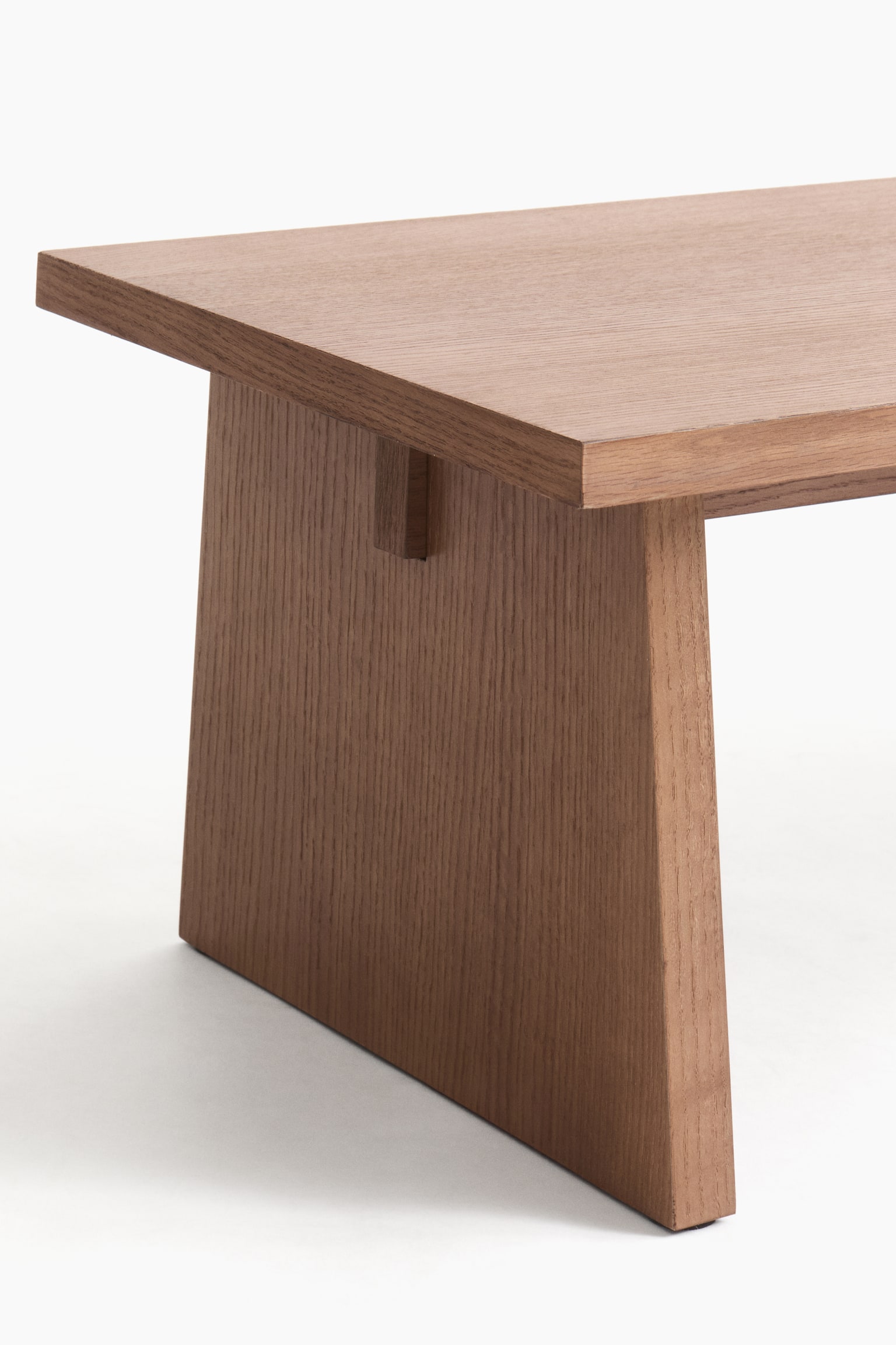 Drevený konferenčný stolík - Svetlohnedá/Tmavohnedá - 4