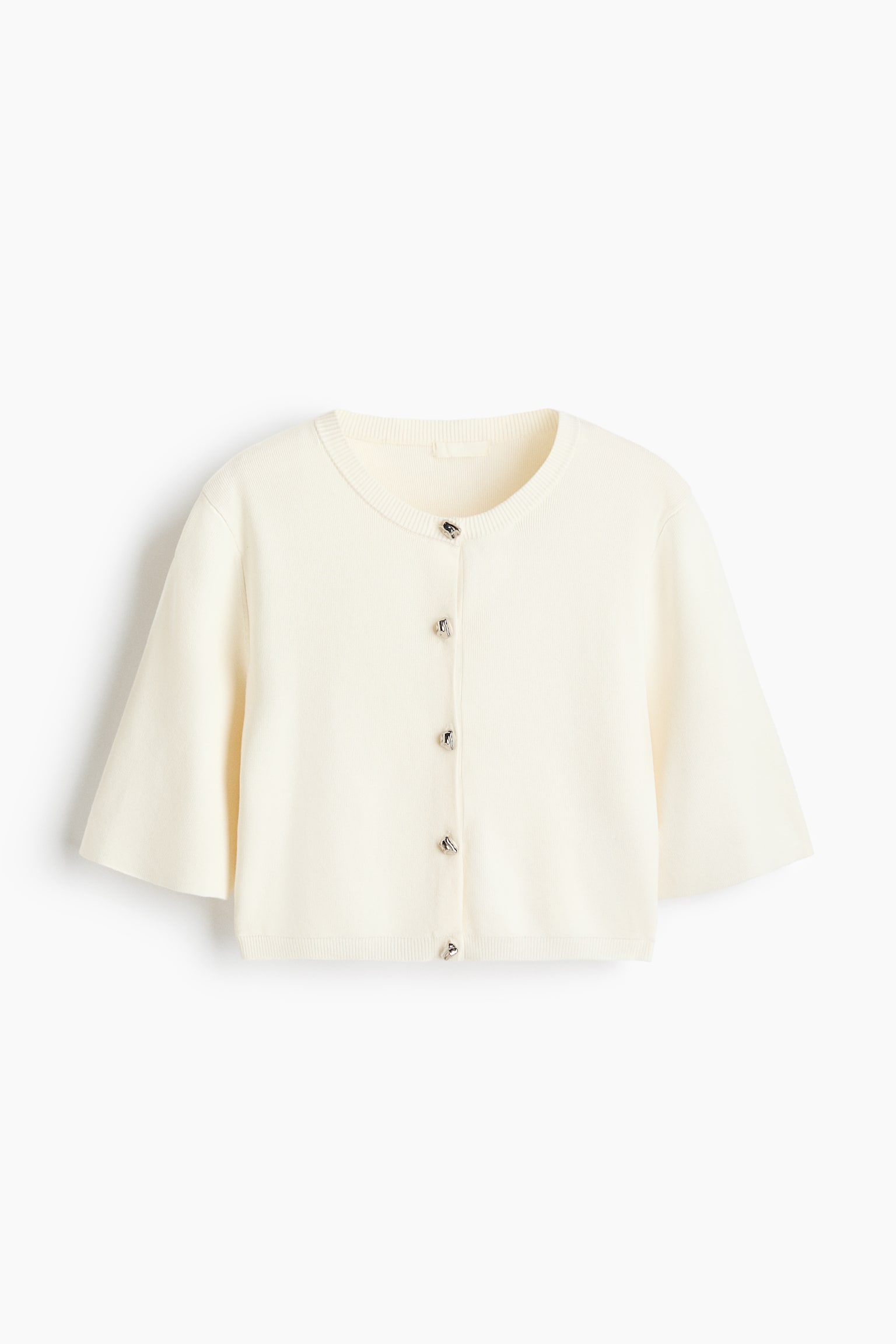 Áo cardigan ngắn - Màu trắng/Màu đỏ - 1