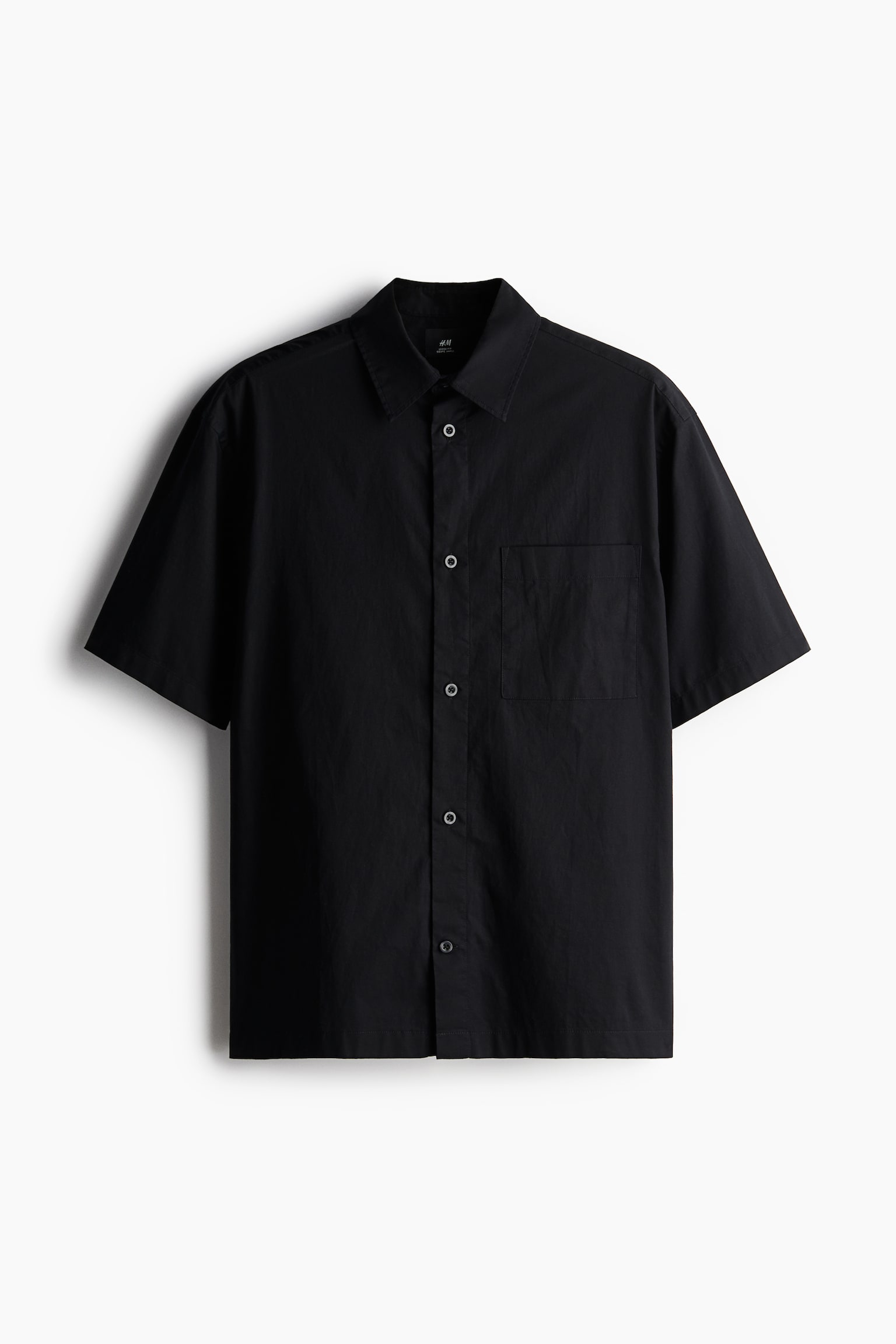 Loose Fit Short-sleeved shirt - Black/Brown/Navy  ble/White - 2