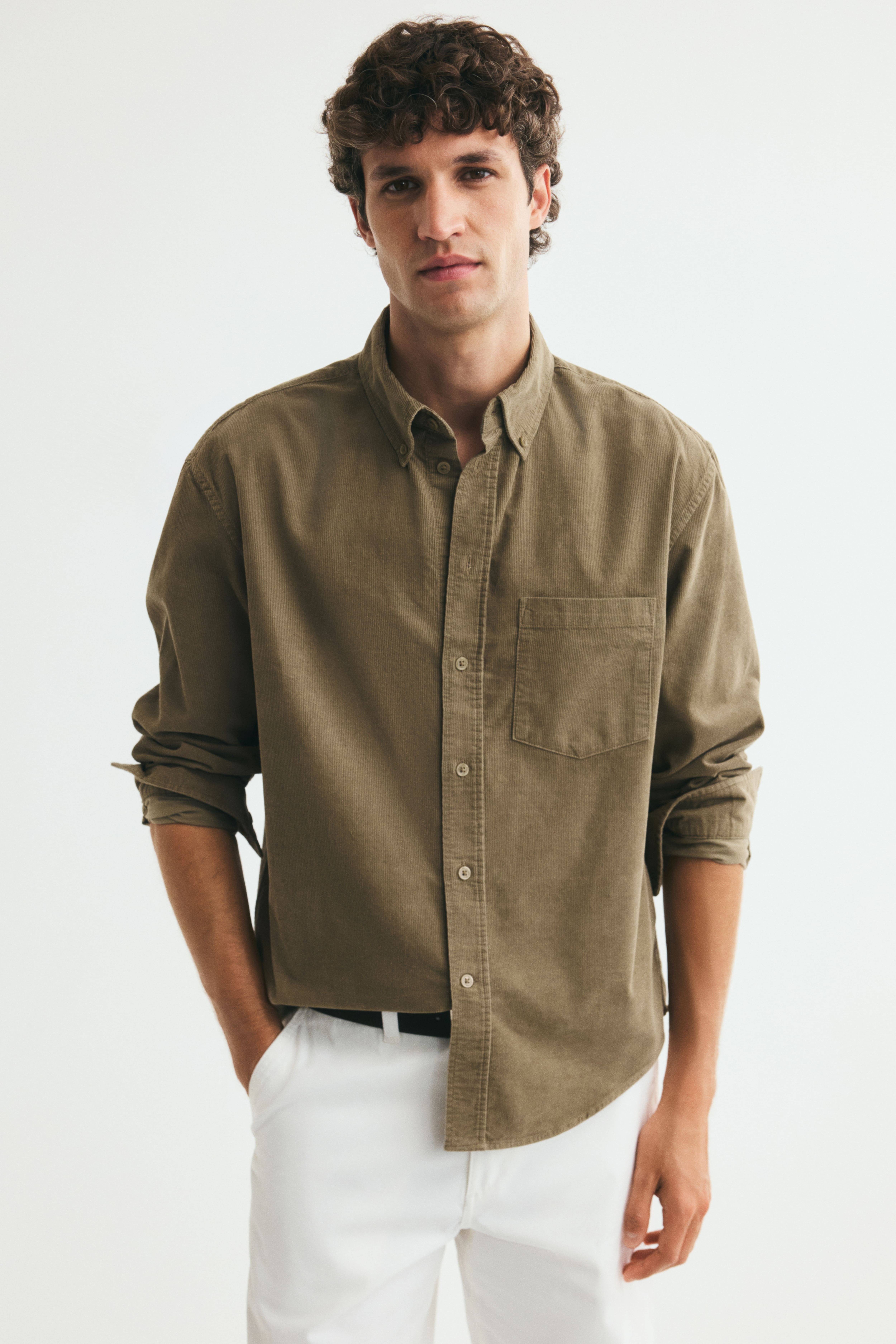 Regular-Fit Corduroy Shirt