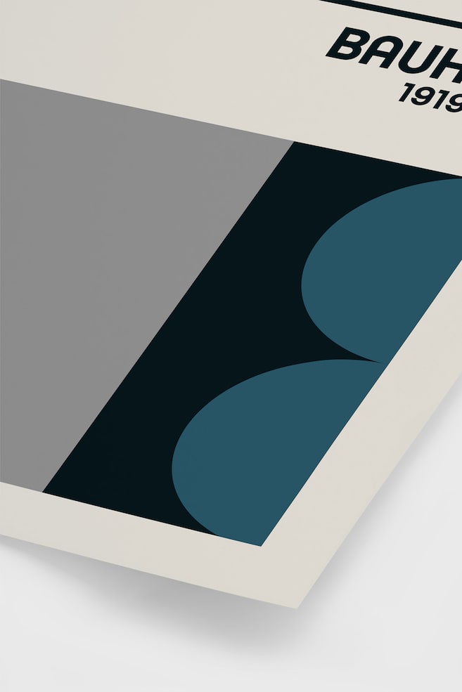 Bauhaus Grey Poster - Gris/noir/beige/bleu - 3