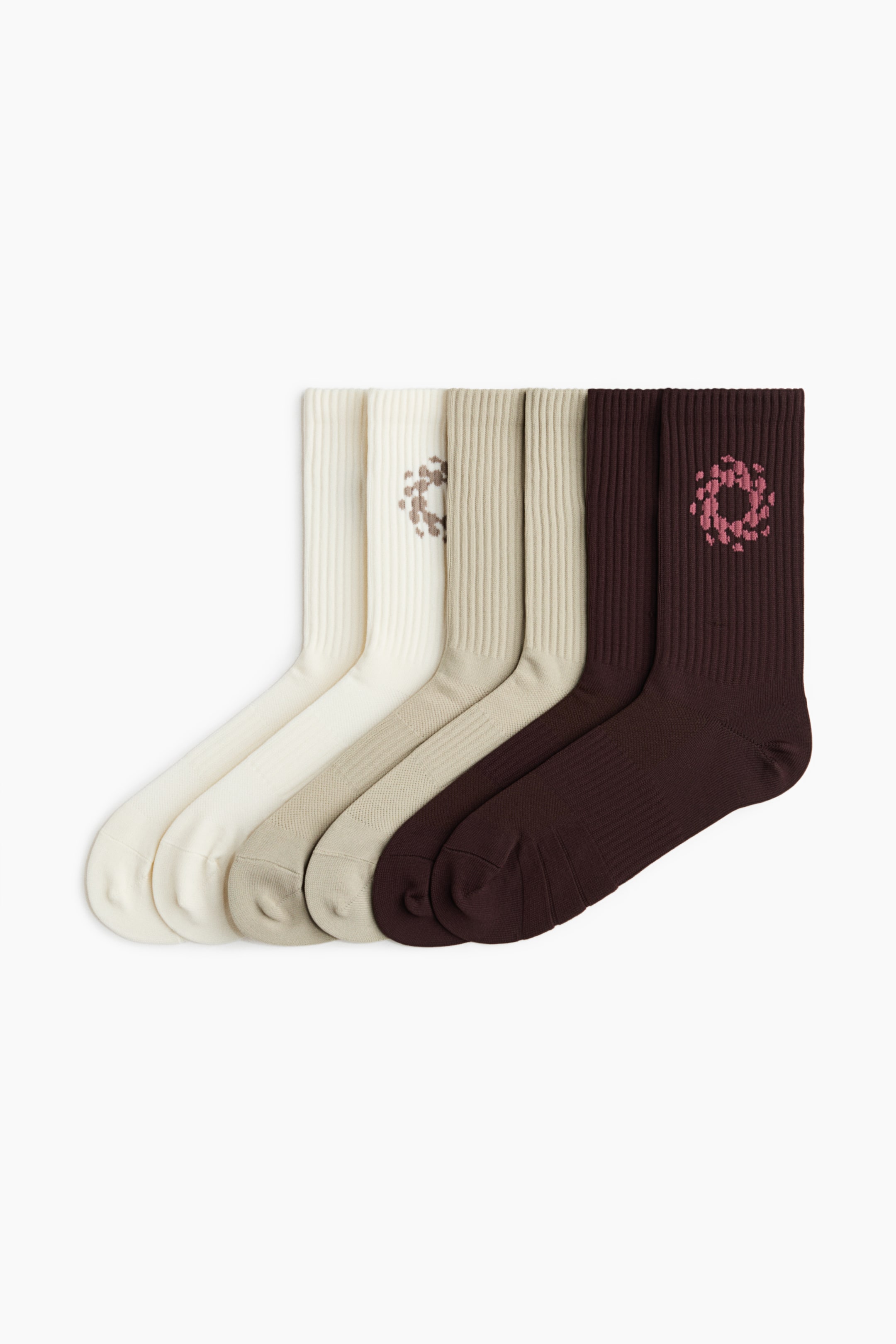 View larger image: 3-pack sports socks with DryMove™ - Cream/Swirl - Men | H&M IN 1