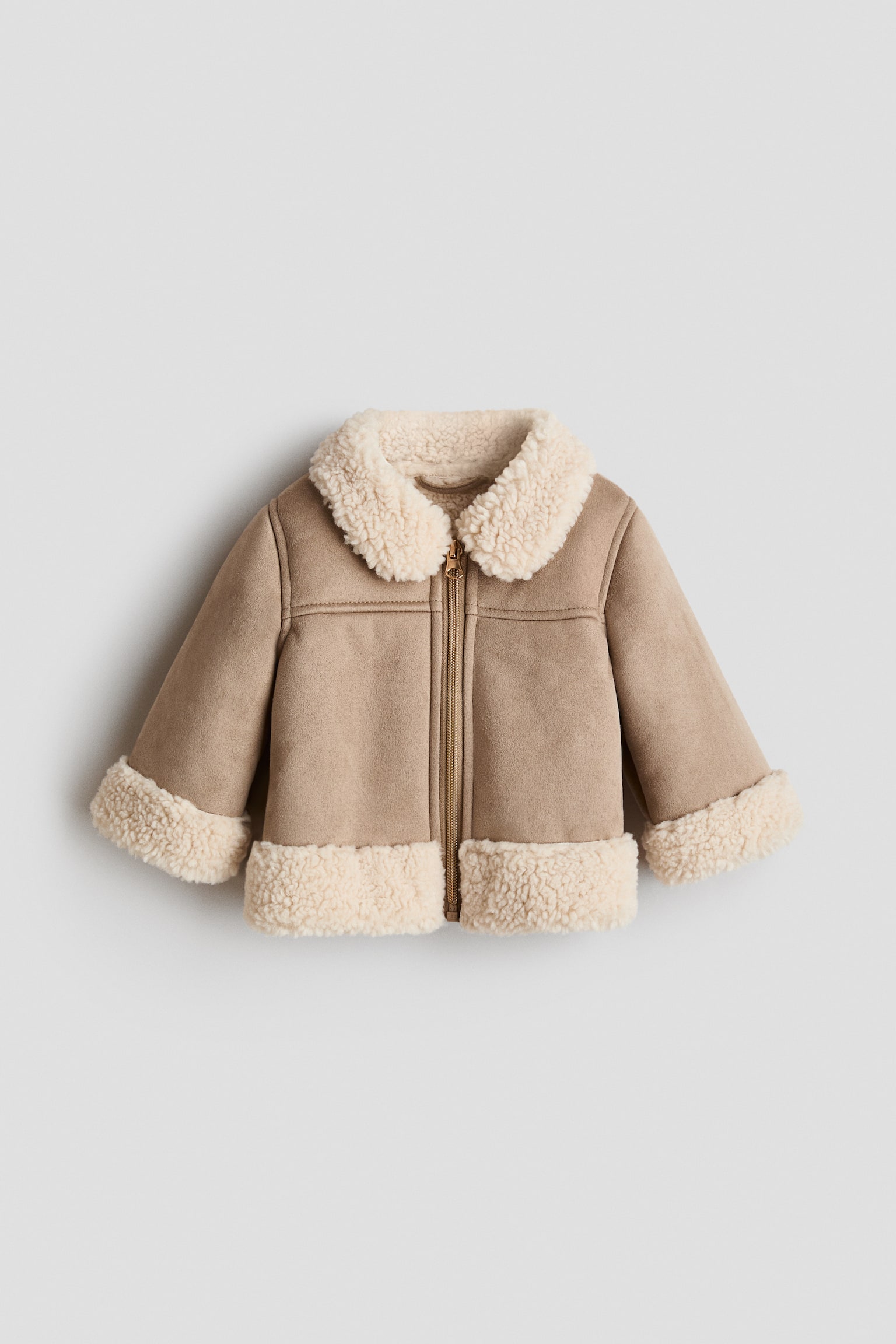 Teddysomisteinen takki - Vaaleanbeige