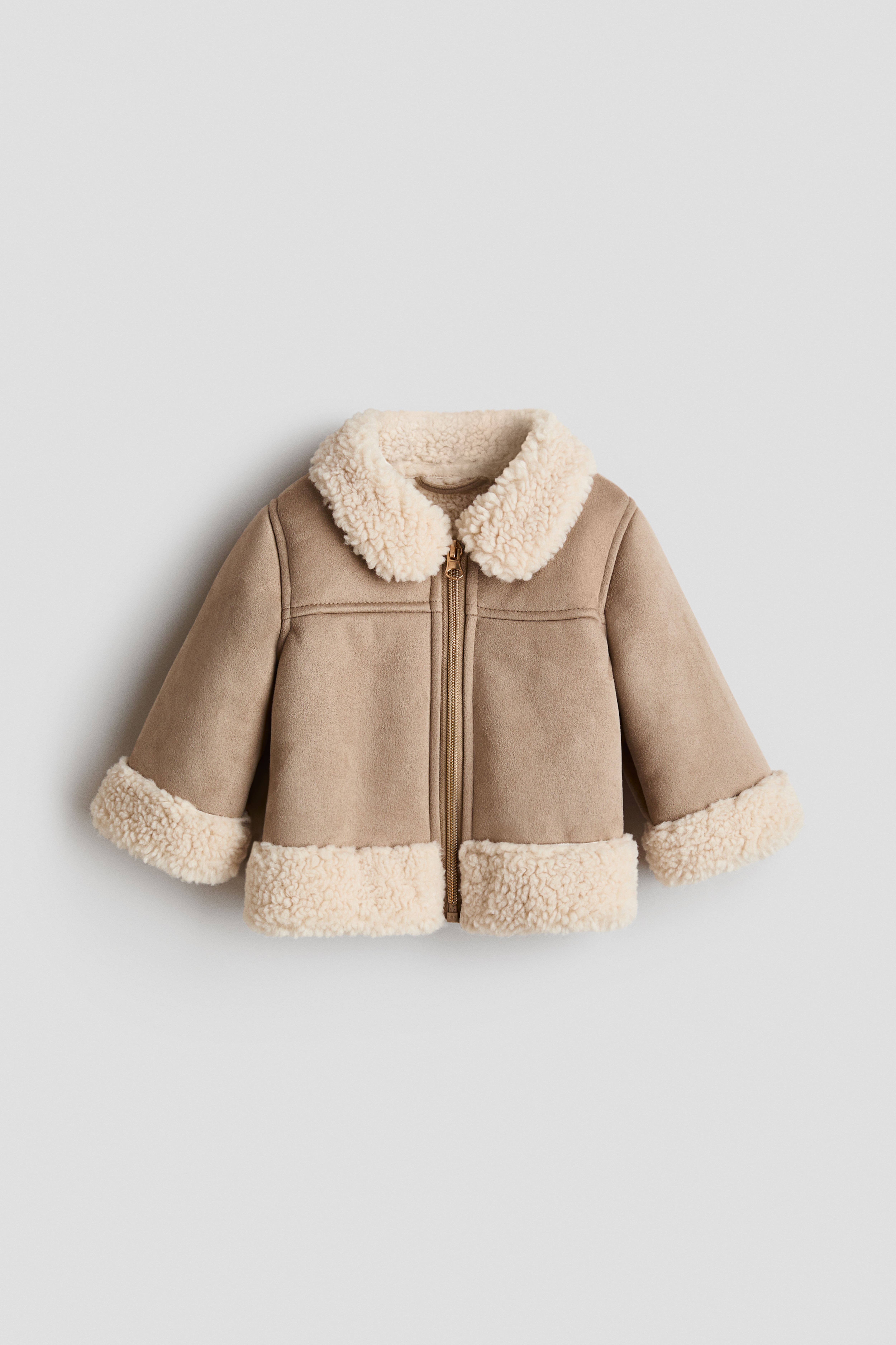 Jacket with Teddy Fleece Details